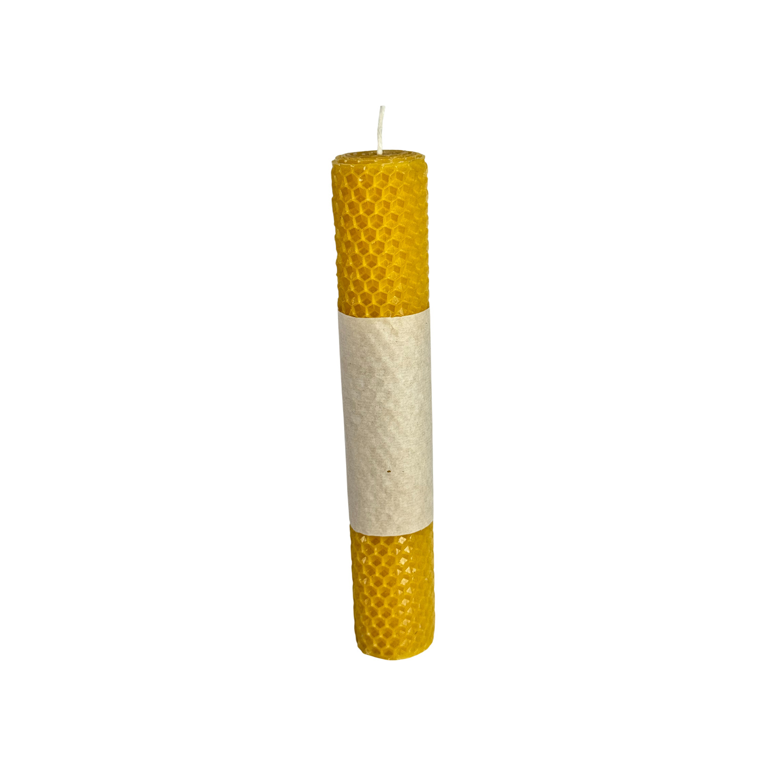 CAMARI - Vela de cera de abeja grande amarilla