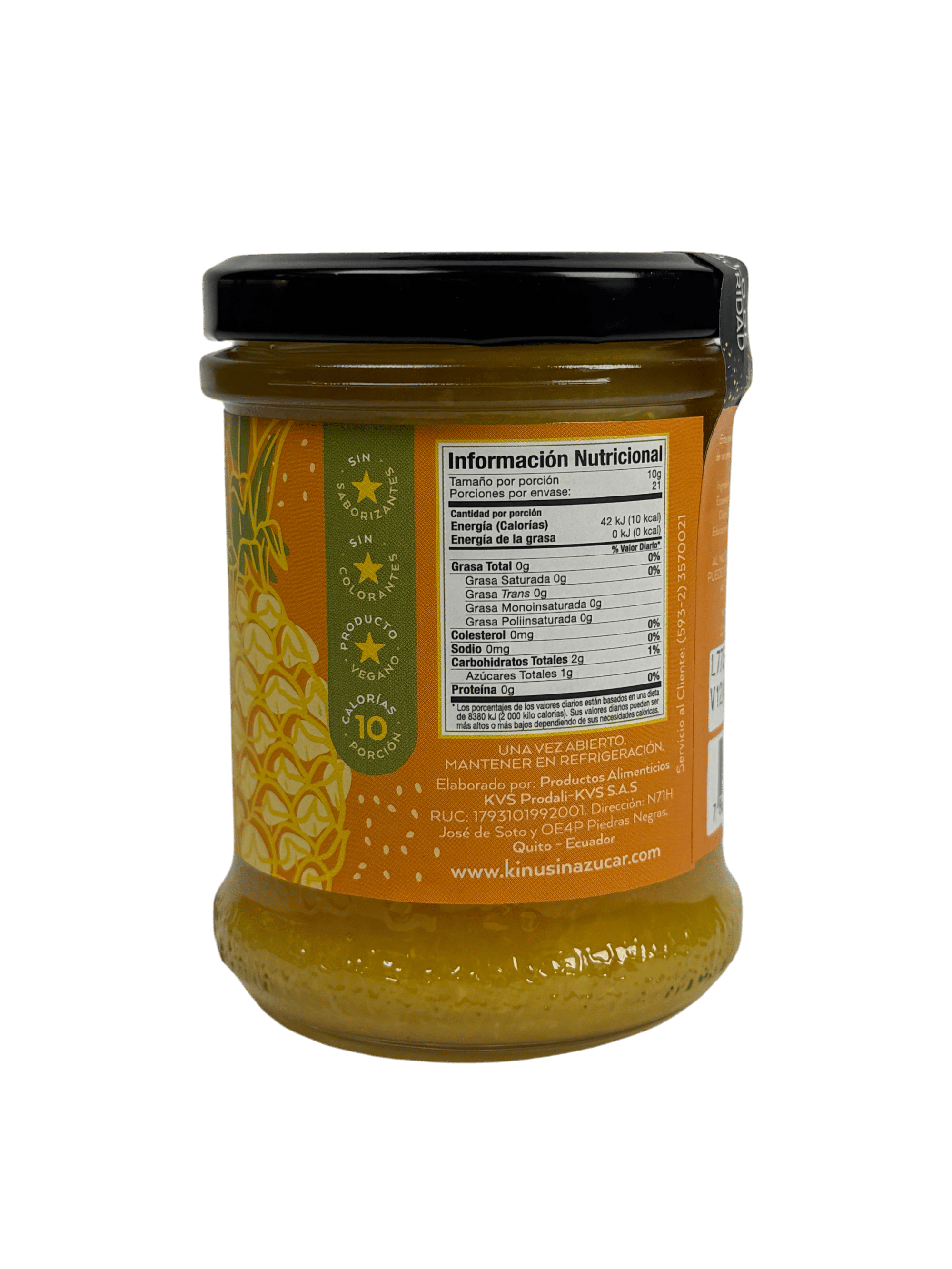 KINÚ SIN AZÚCAR - Mermelada de piña-uvilla