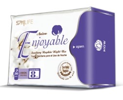 TOALLA SANITARIA PARA USO EN LA NOCHE- SMILIFE