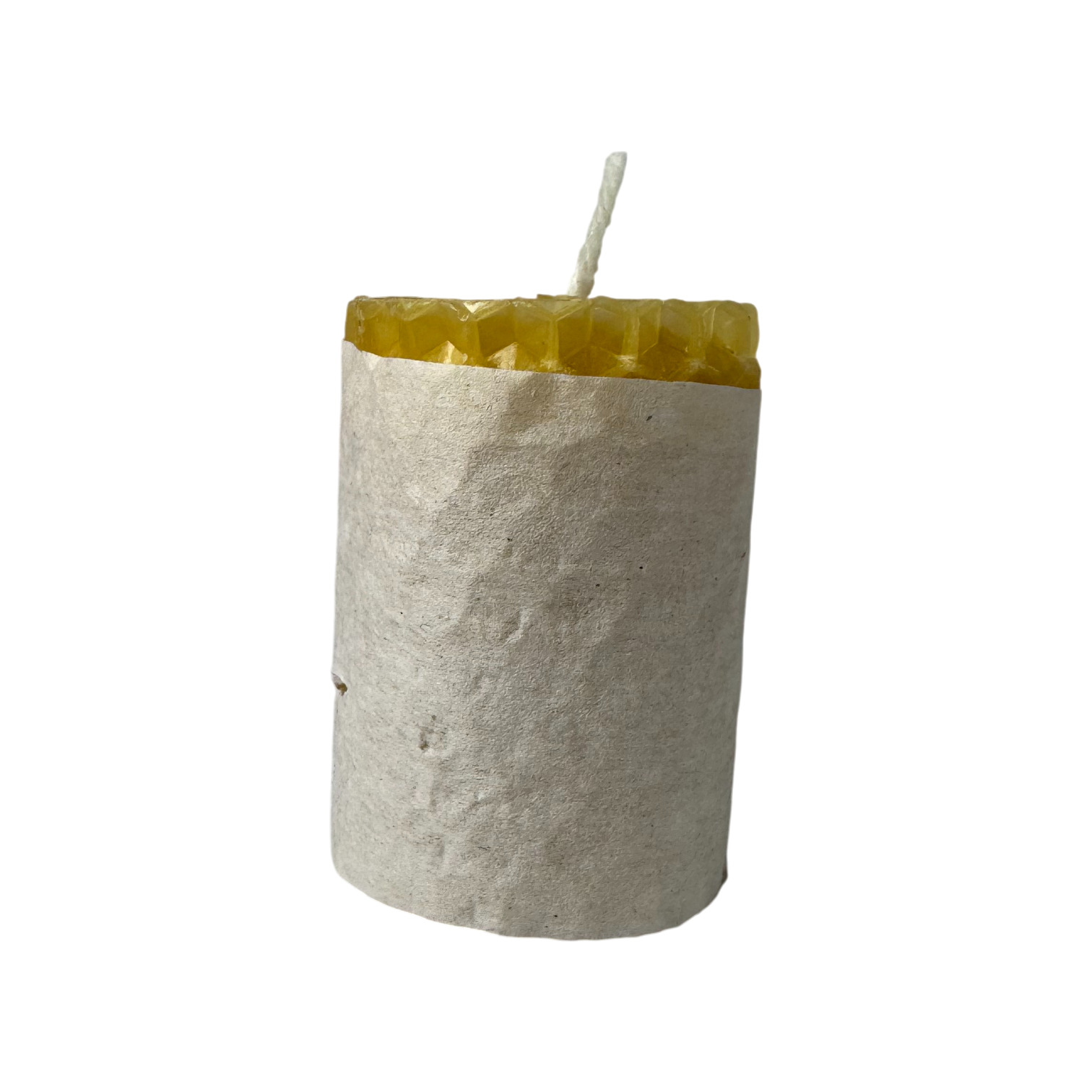 CAMARI - Vela de cera de abeja pequeña amarillo