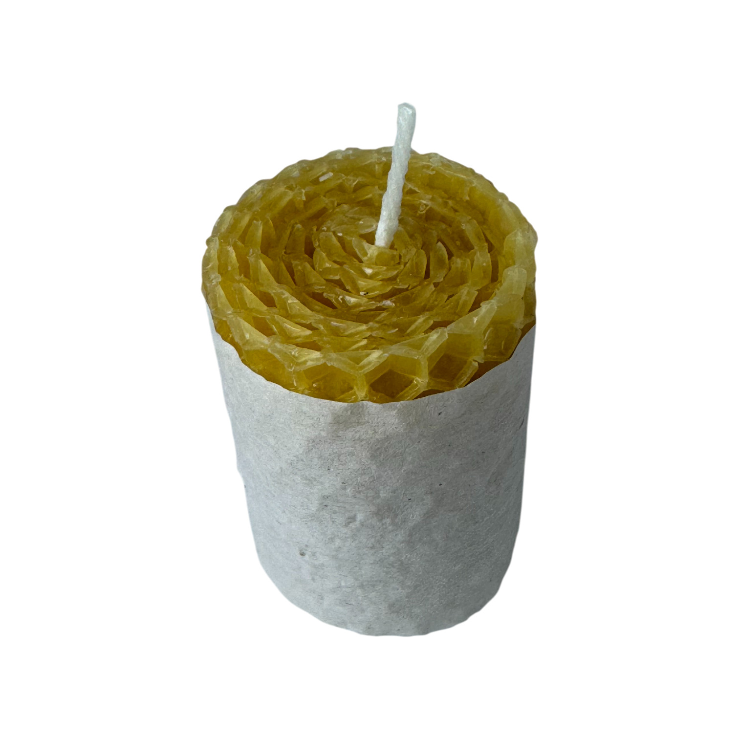 CAMARI - Vela de cera de abeja pequeña amarillo