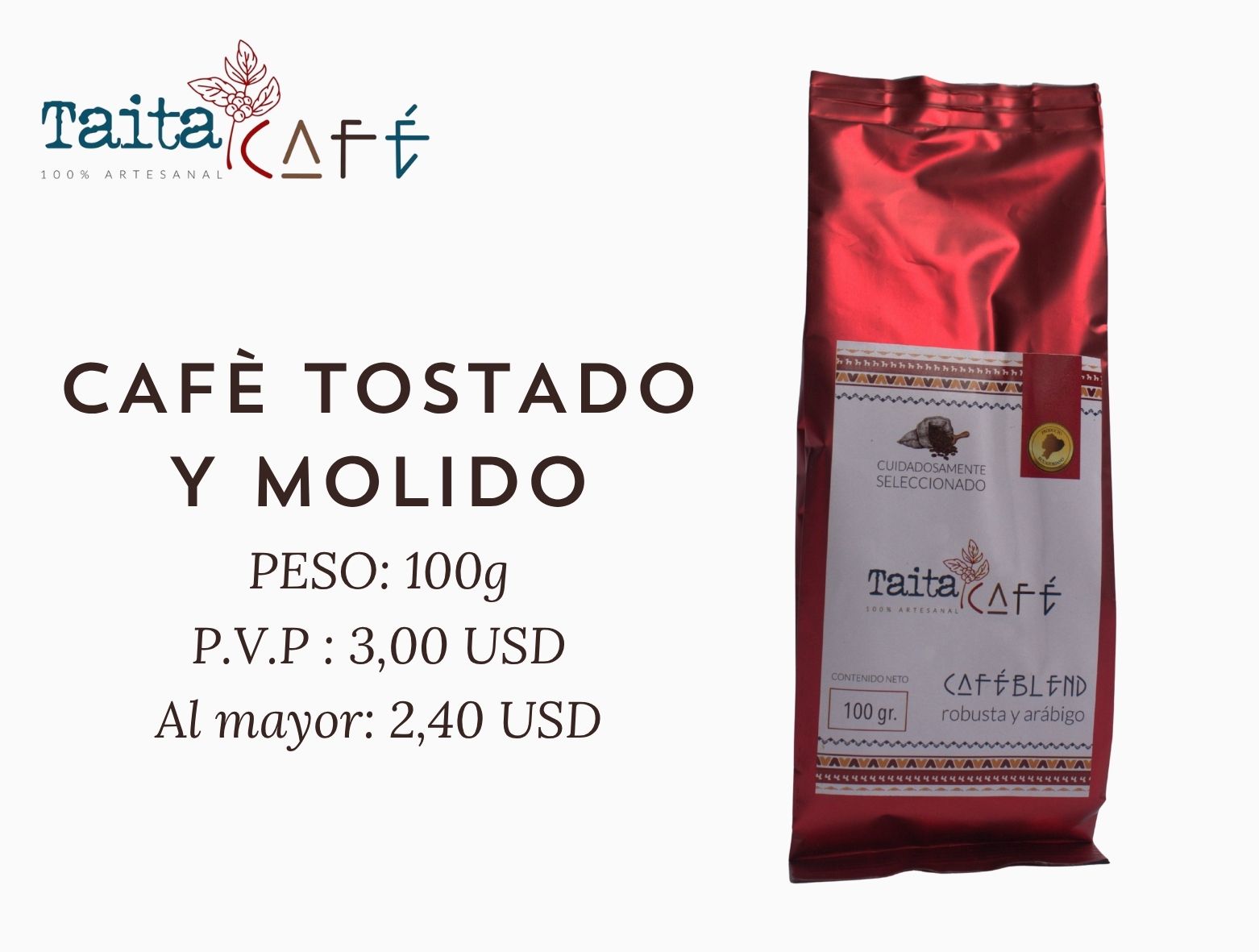 Café tostado en Grano y molido