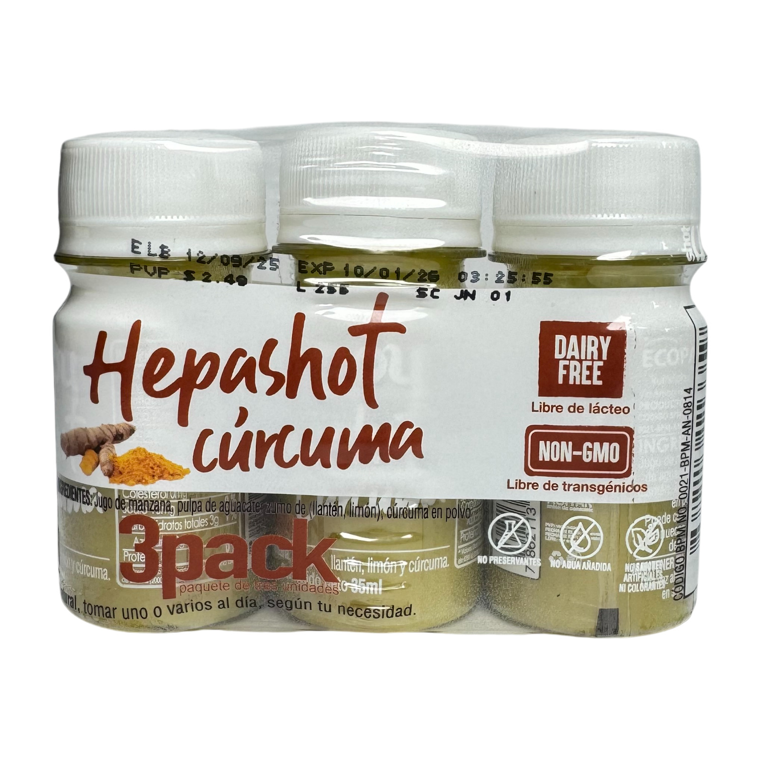 ECOPACIFIC - Hepashot Cúrcuma (3 pack)
