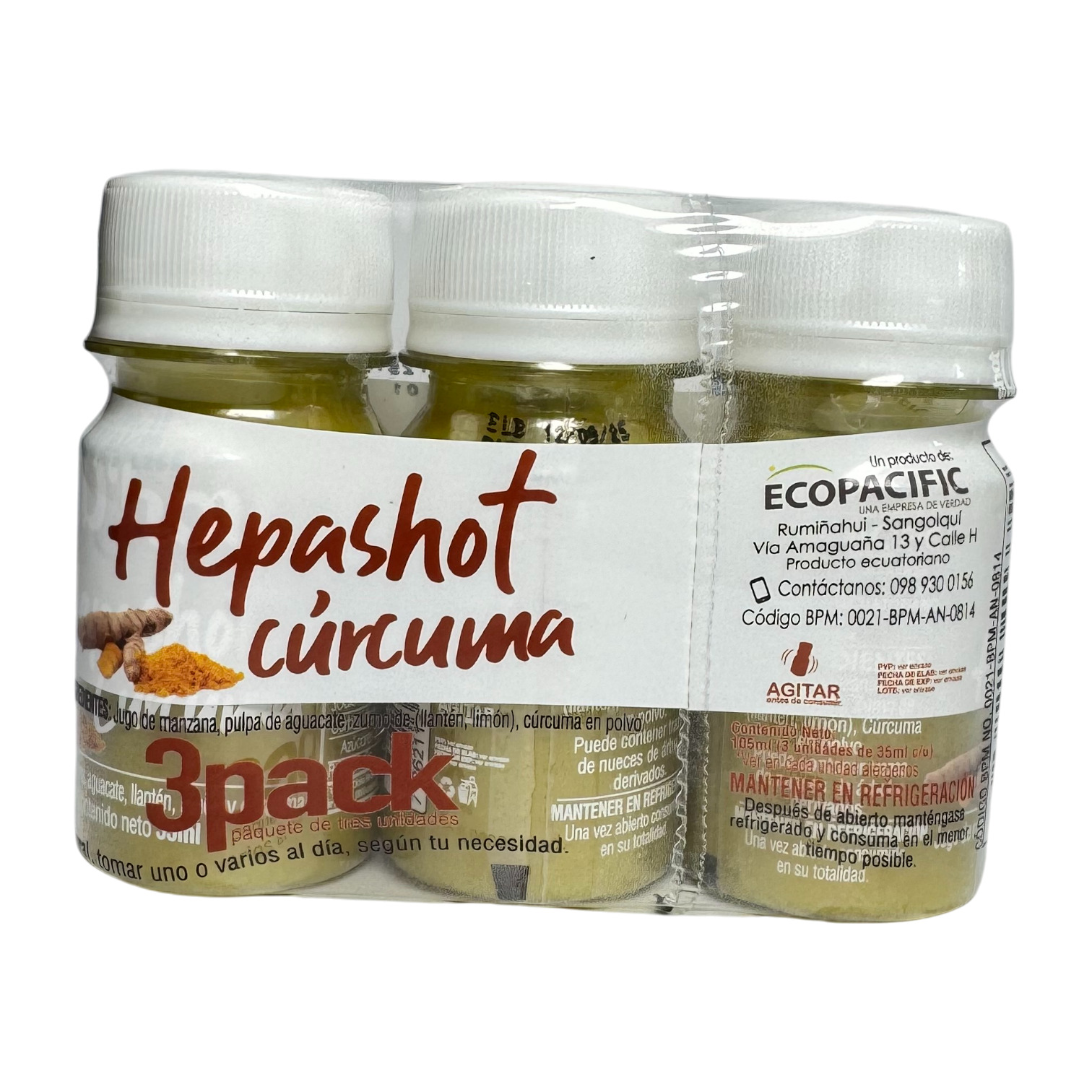ECOPACIFIC - Hepashot Cúrcuma (3 pack)
