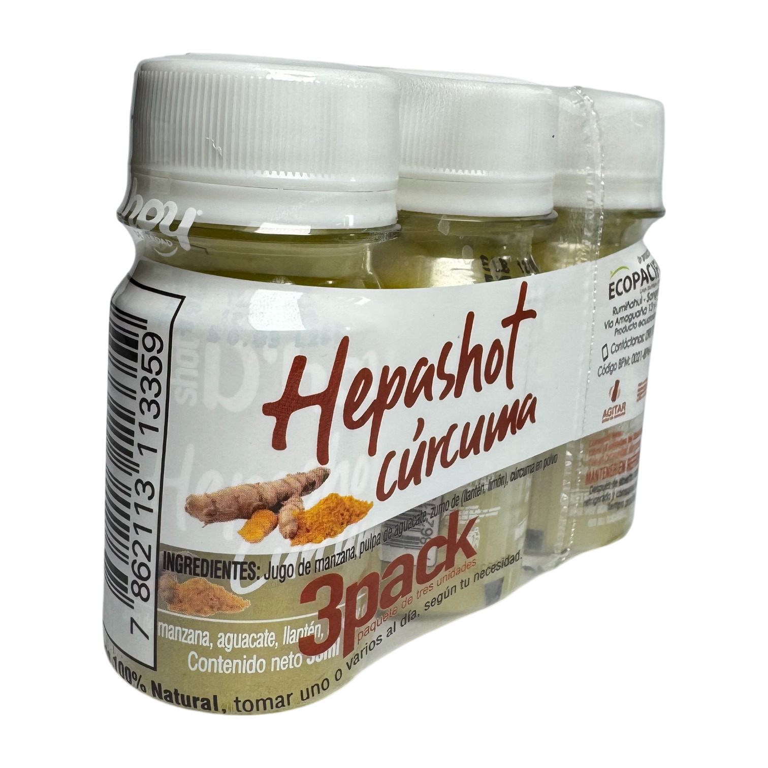 ECOPACIFIC - Hepashot Cúrcuma (3 pack)