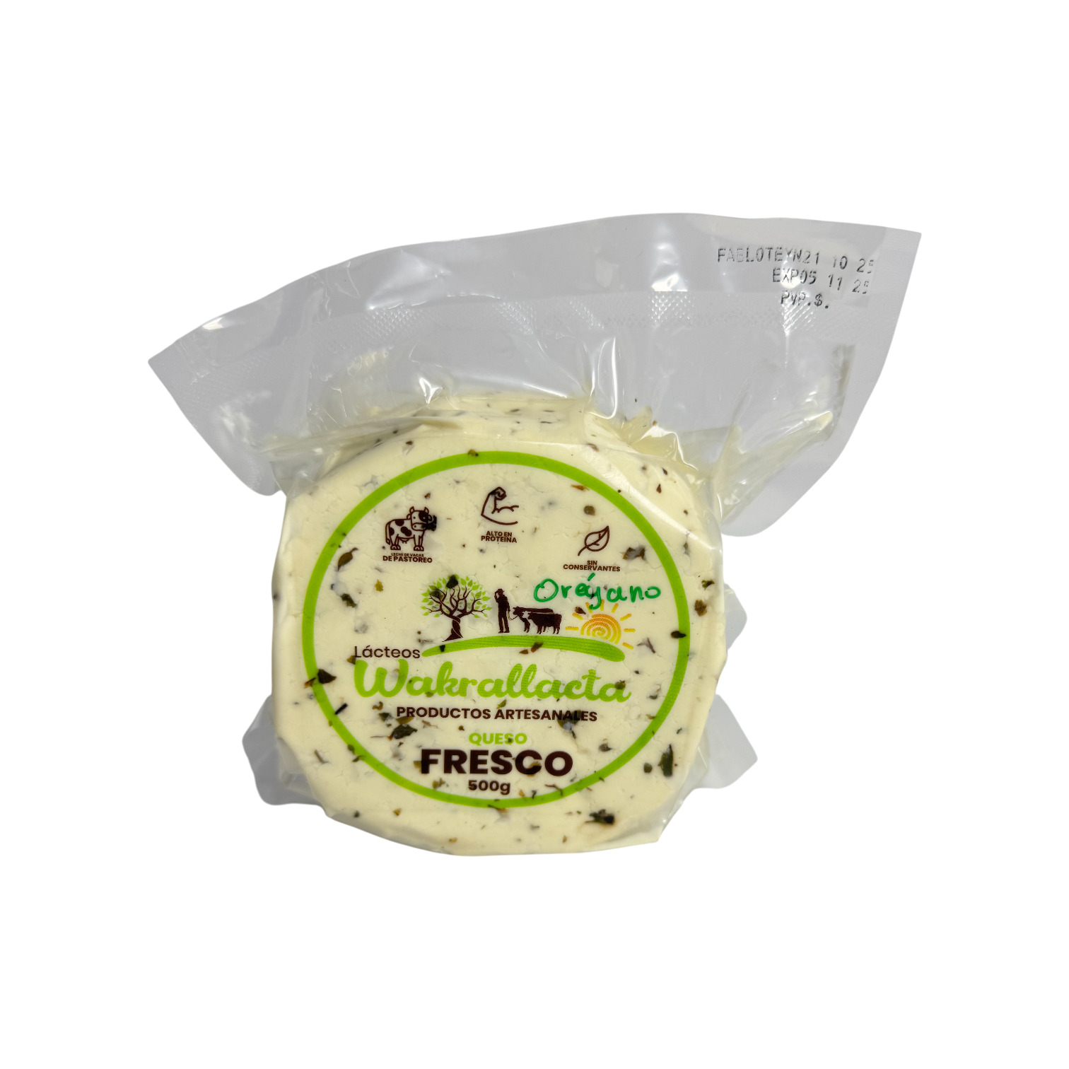 WAKRALLACTA - Queso fresco con orégano