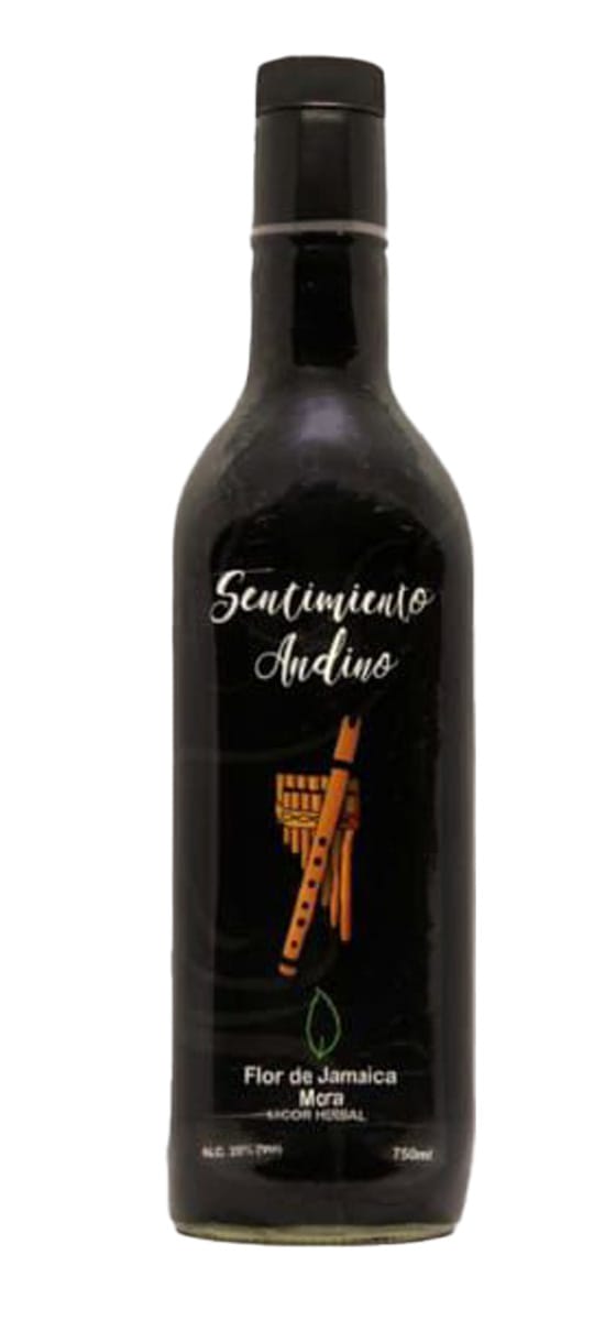 Licor Sentimiento Andino Flor de jamaica-mora