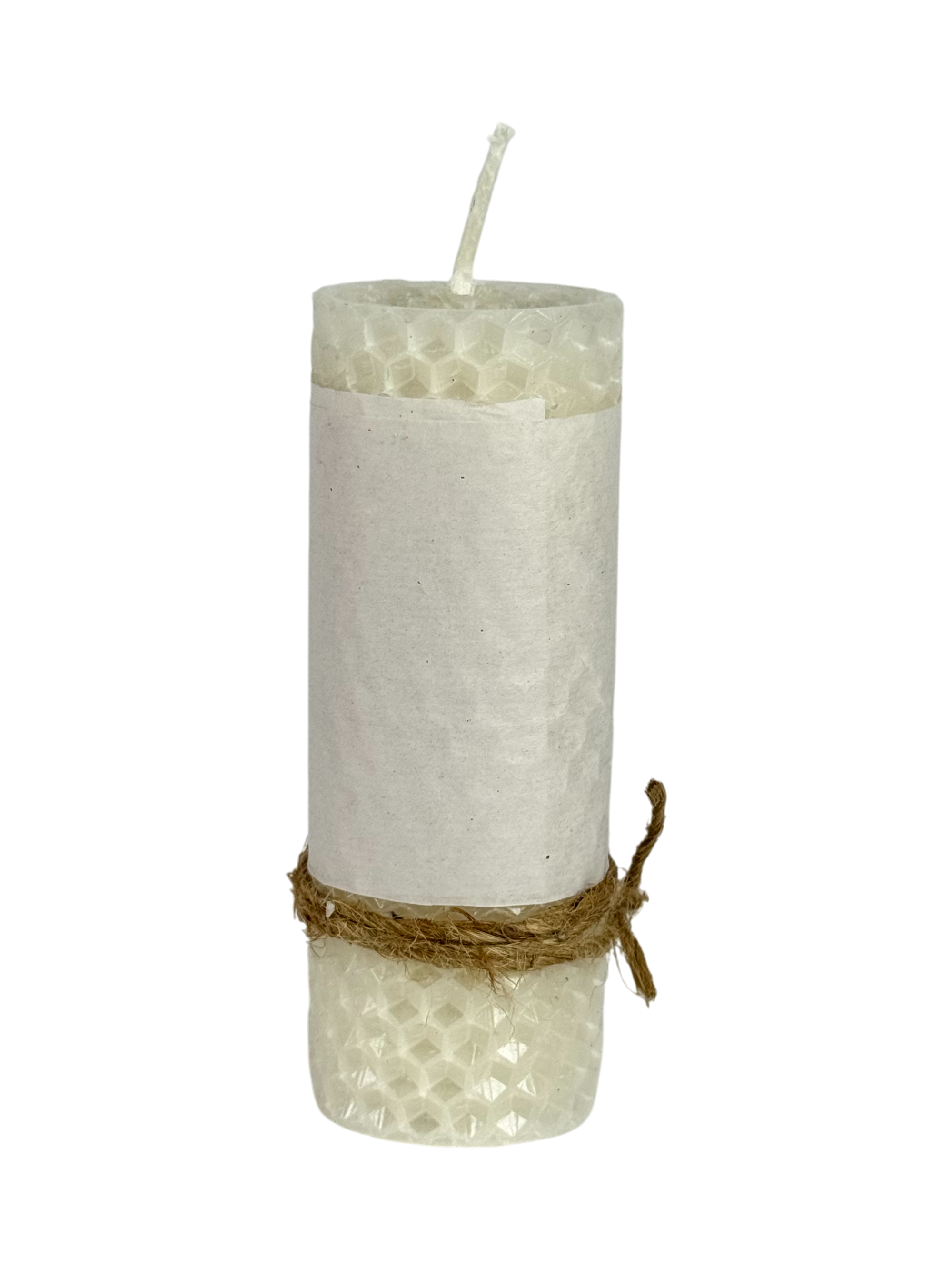 CAMARI - Vela de cera de abeja mediana blanca