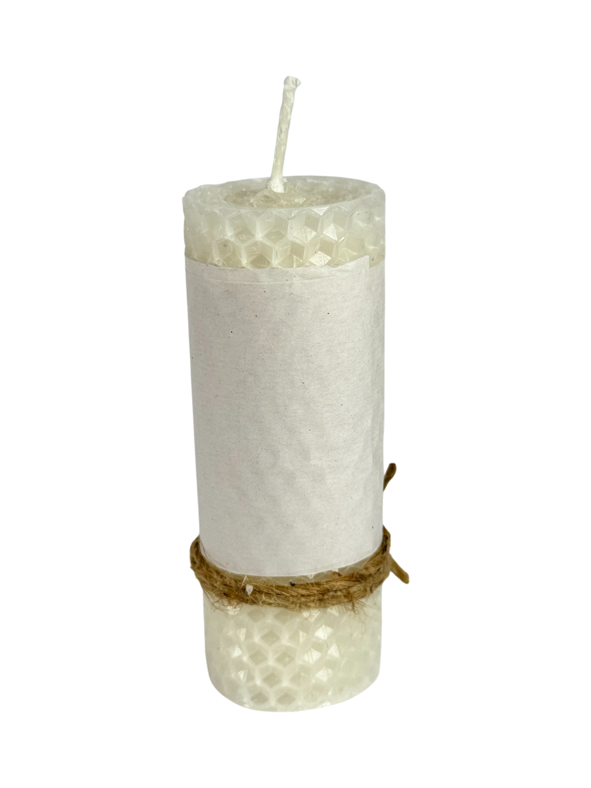 CAMARI - Vela de cera de abeja mediana blanca