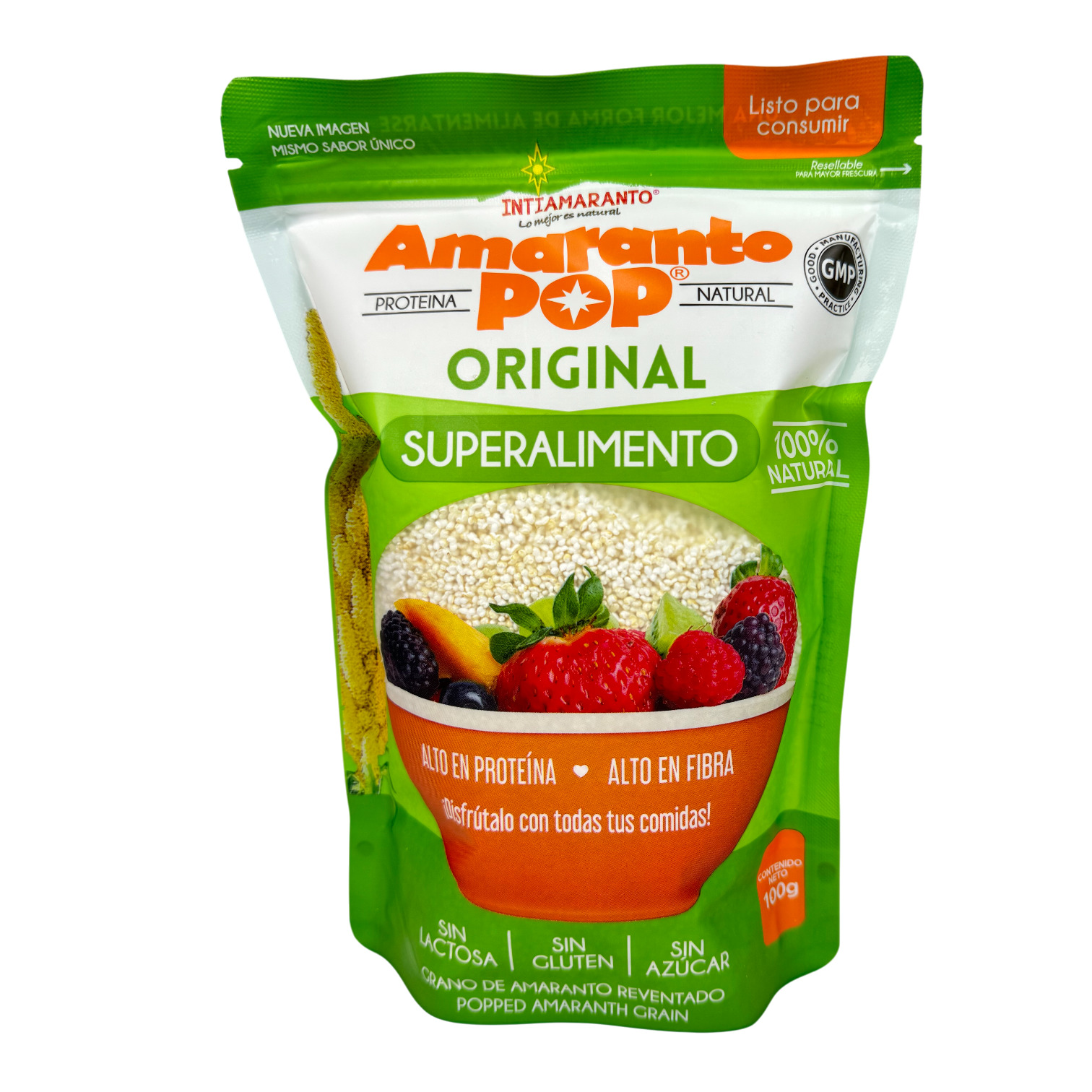 INTIAMARANTO - Amaranto Pop Original 100%natural. Listo para consumir