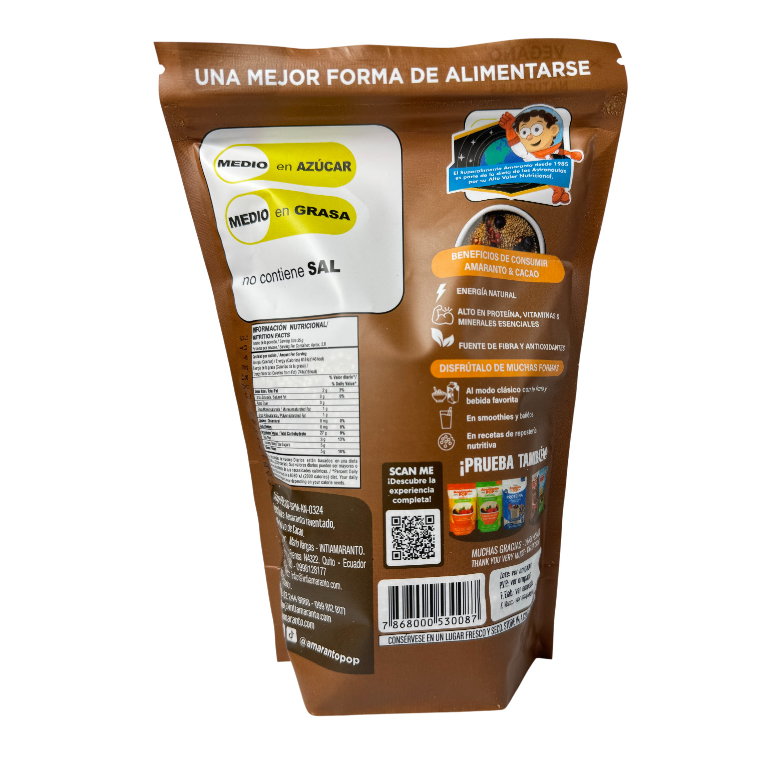 INTIAMARANTO - Amaranto pop chocolate