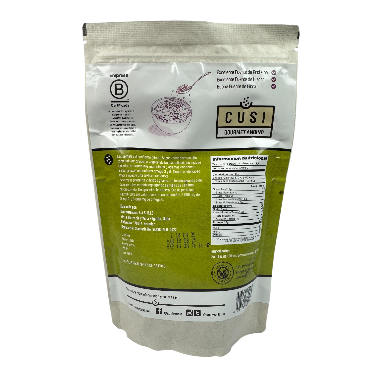 CUSI HEMP SEEDS - Semillas de cáñamo