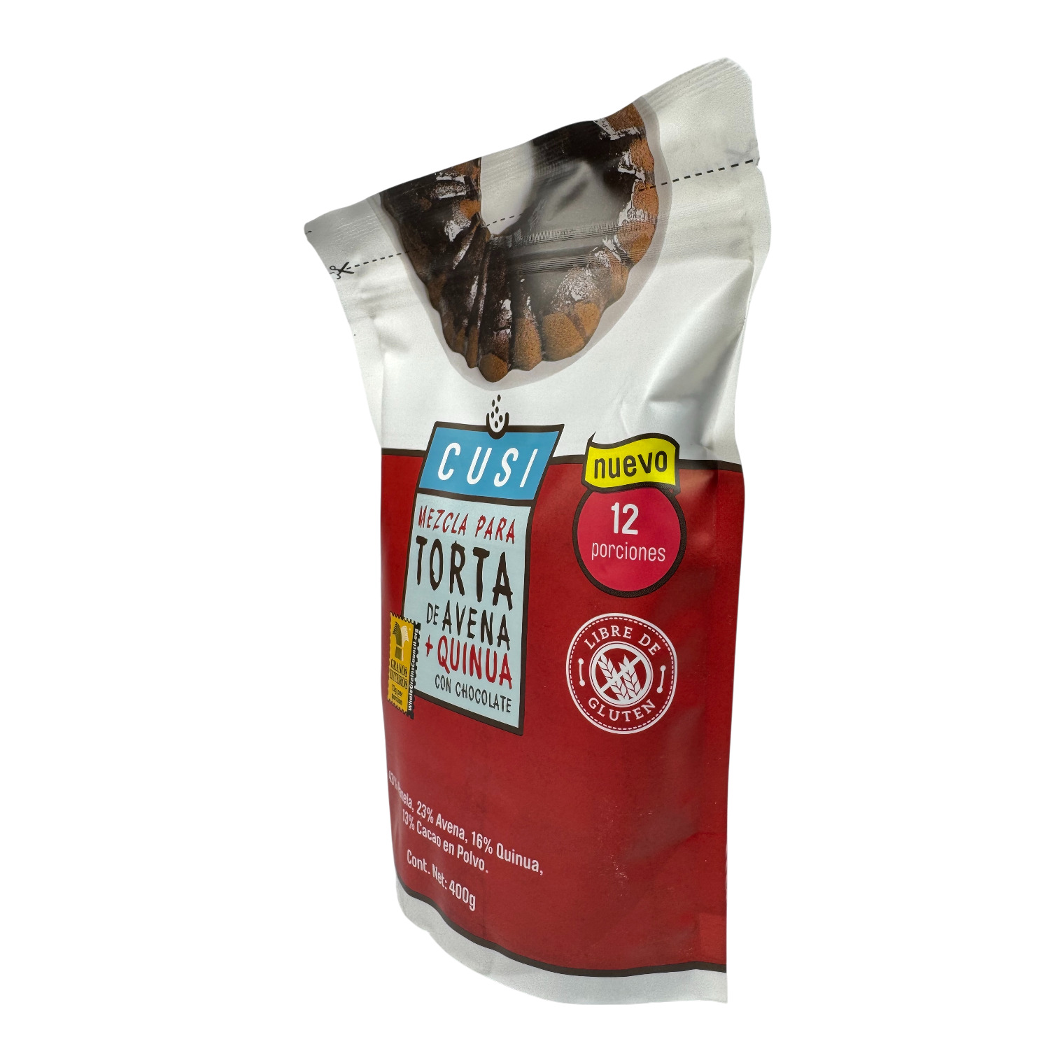 CUSI Gourmet Andino - Mezcla para torta de avena + quinua con chocolate