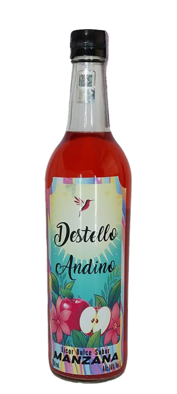 Destello Andino Licor Dulce Sabor Manzana 750mL