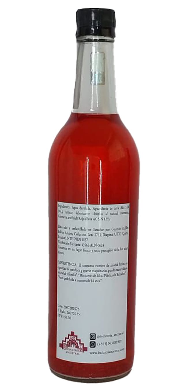 Destello Andino Licor Dulce Sabor Manzana 750mL