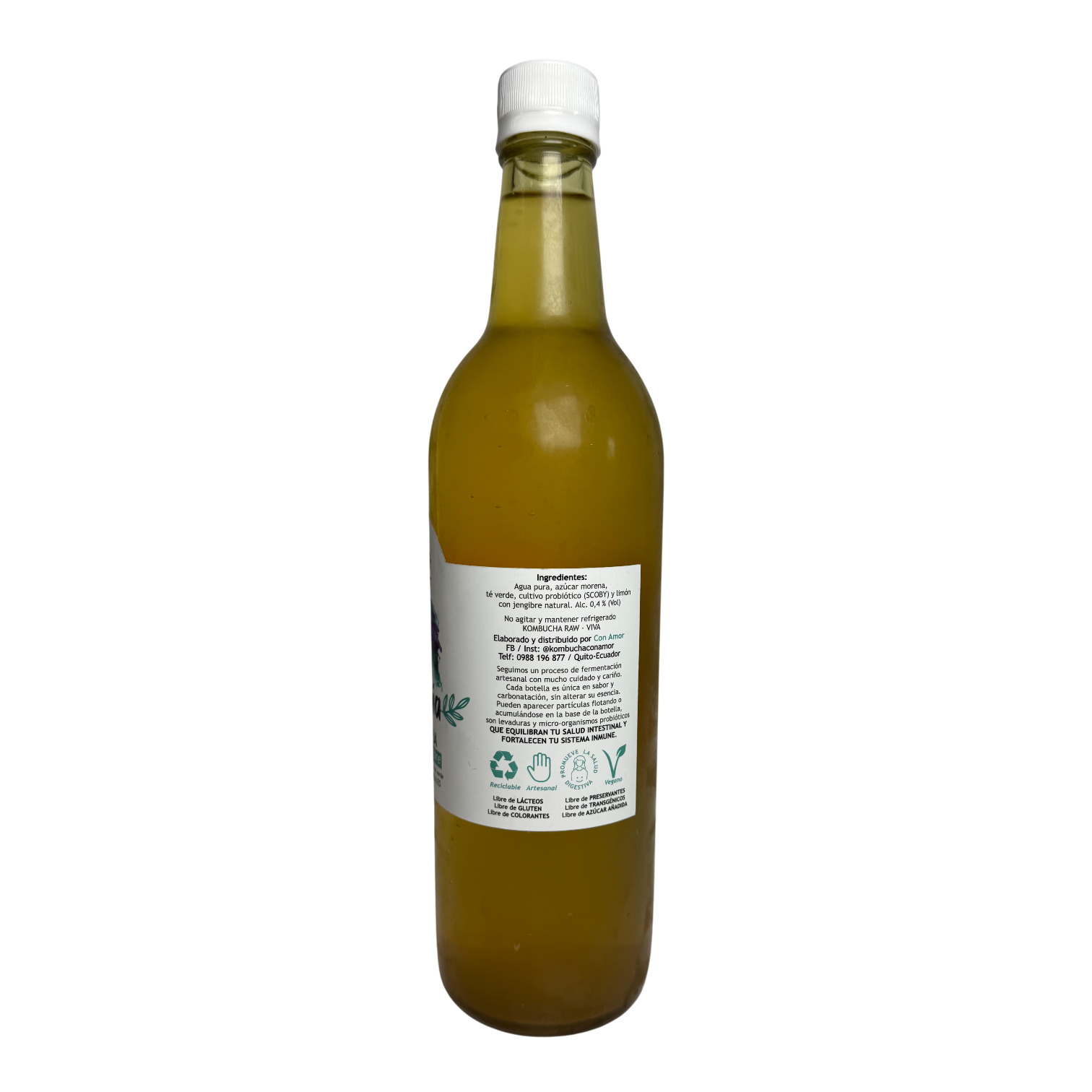 CON AMOR - Energía Kombucha. Limón con Jengibre