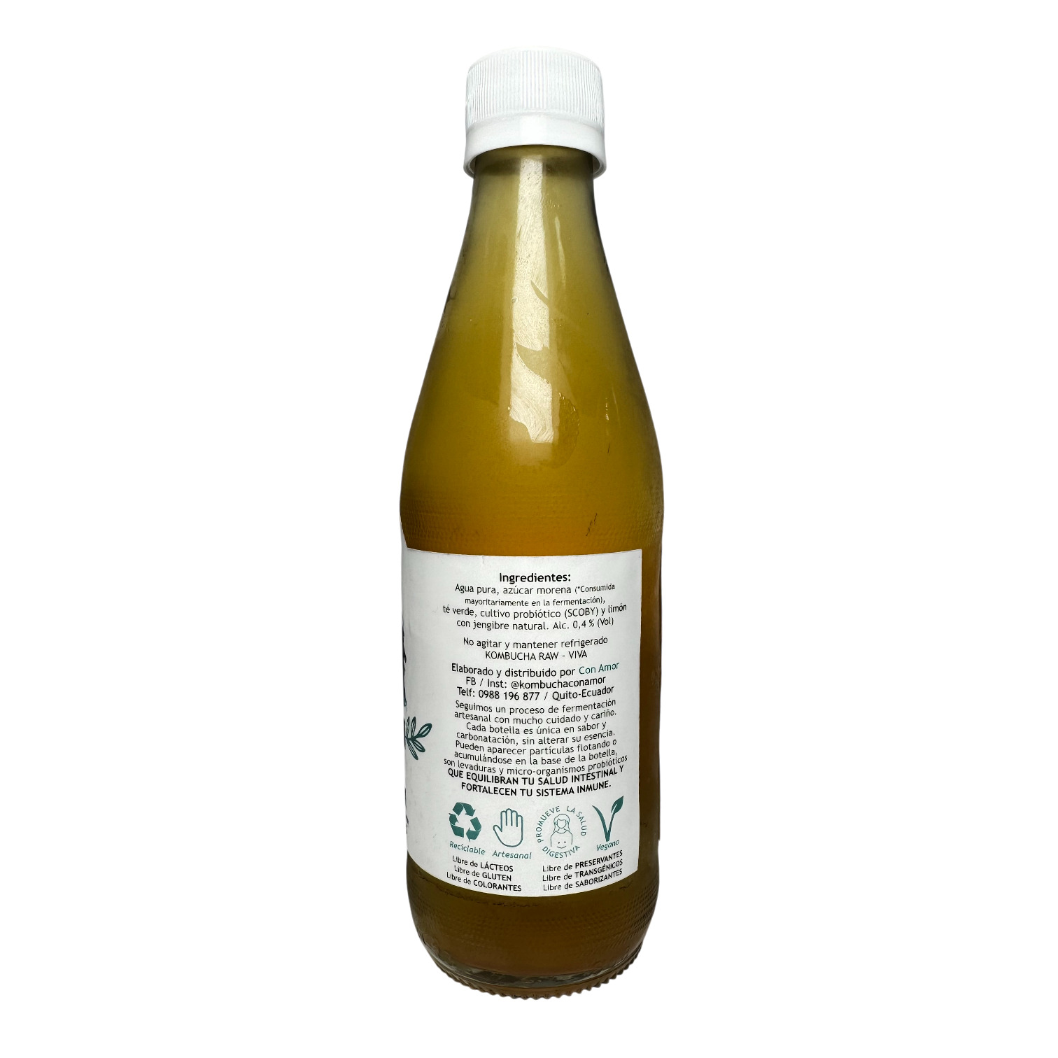 CON AMOR - Kombucha. Limón con jengibre