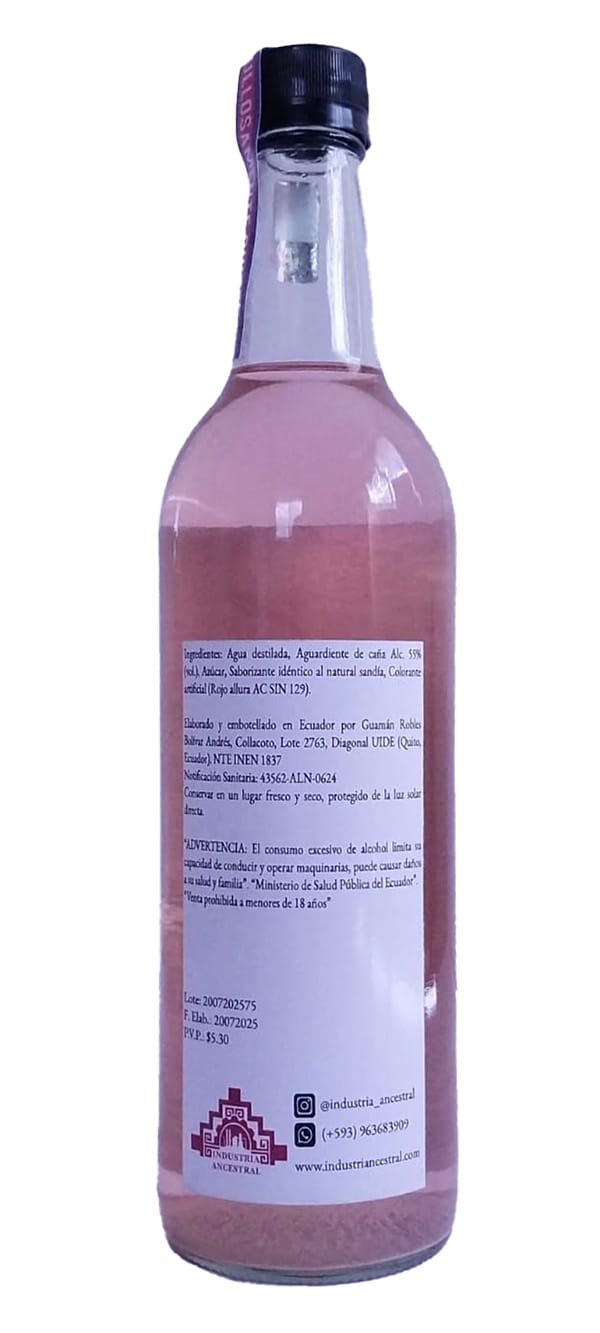 Destello Andino Licor Dulce Sabor Sandía 750mL