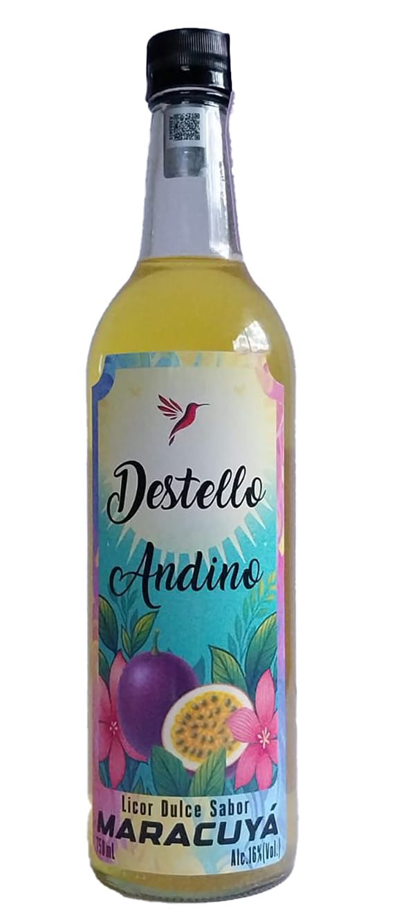 Destello Andino Licor Dulce Sabor Maracuyá 750mL