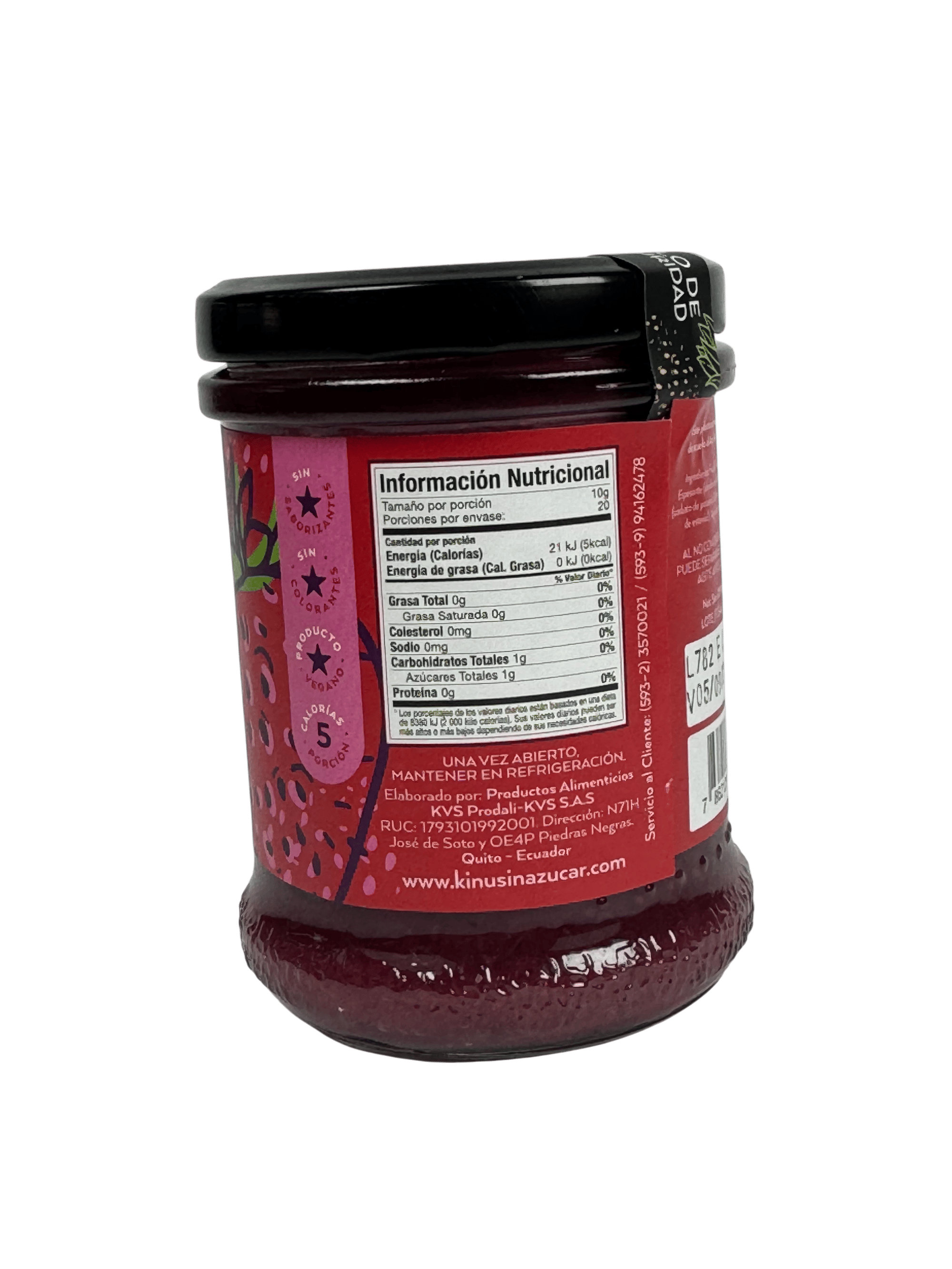 KINÚ SIN AZÚCAR - Mermelada de frutilla-mora