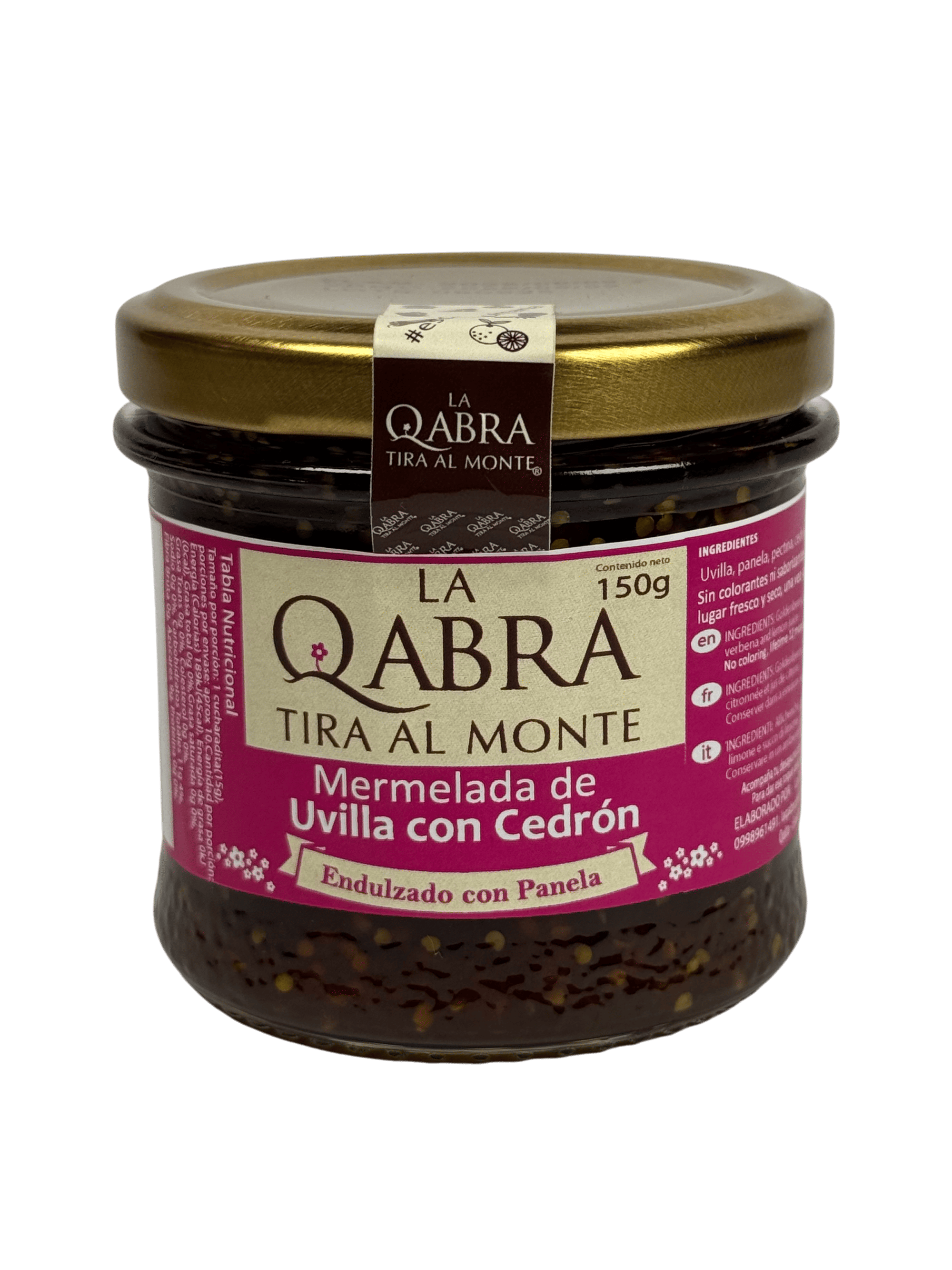 LA QABRA TIRA AL MONTE - Mermelada con uvilla con cedrón