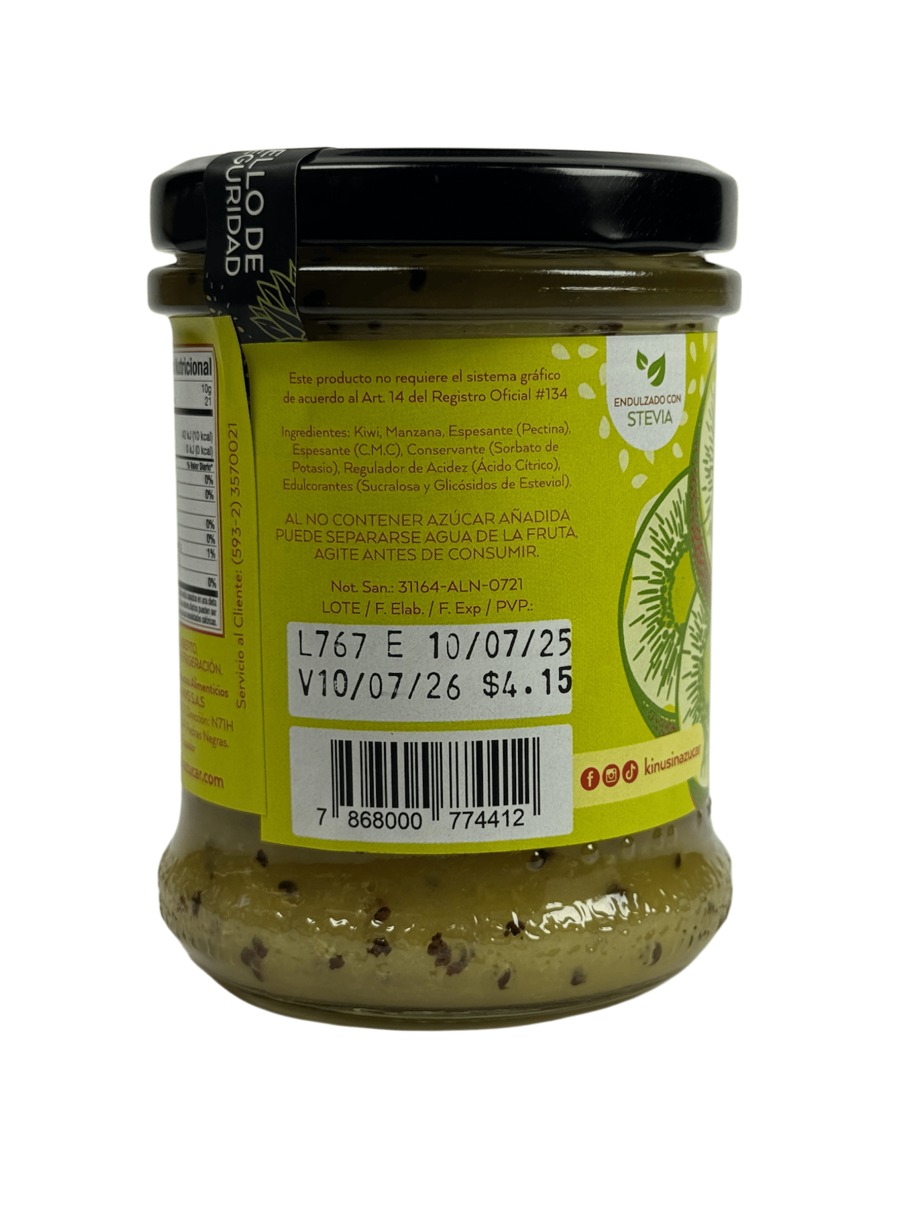 KINÚ SIN AZÚCAR - Mermelada de kiwi-manzana