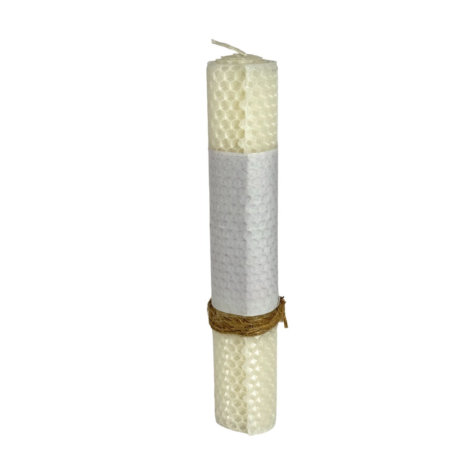 CAMARI - Vela de cera de abeja grande blanca