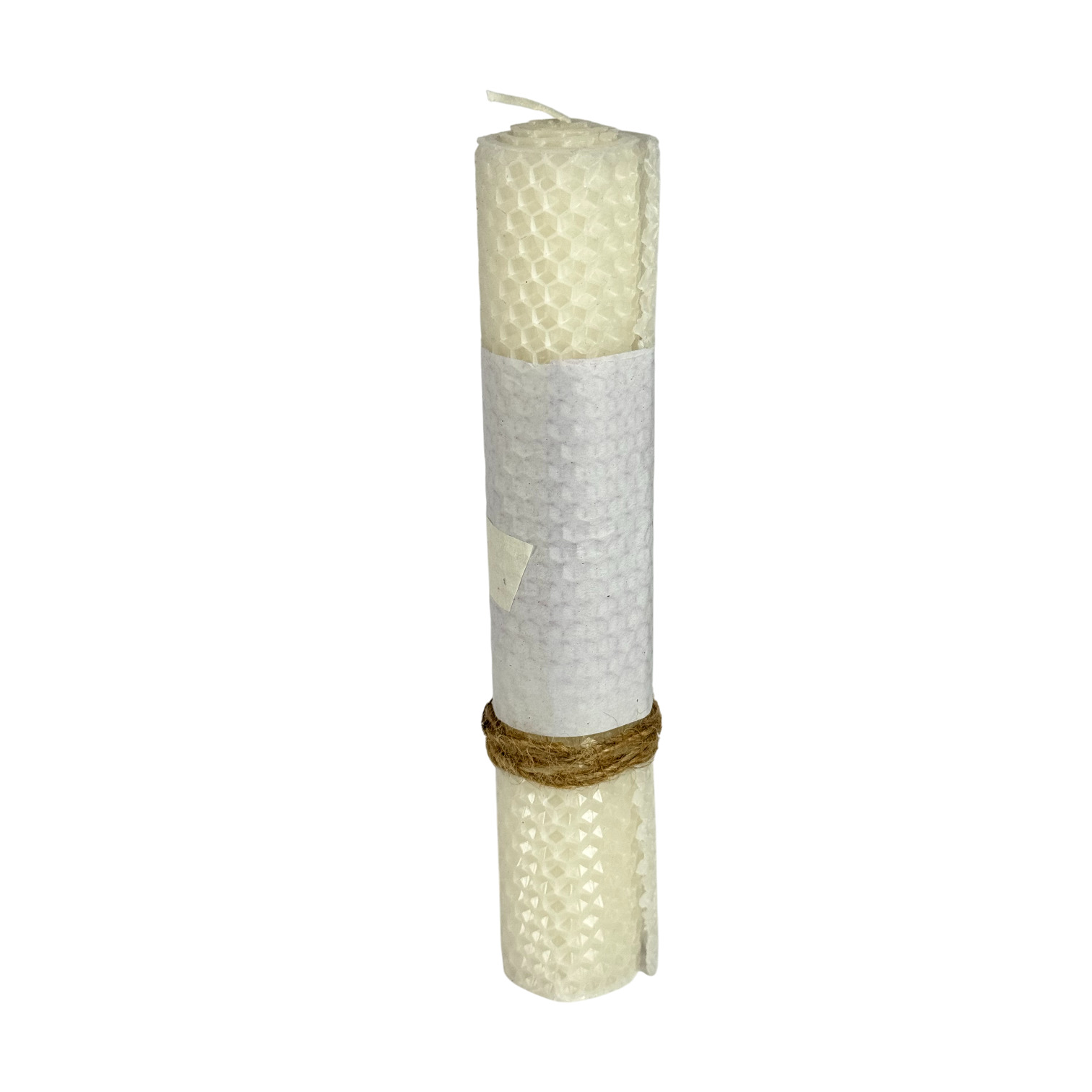 CAMARI - Vela de cera de abeja grande blanca