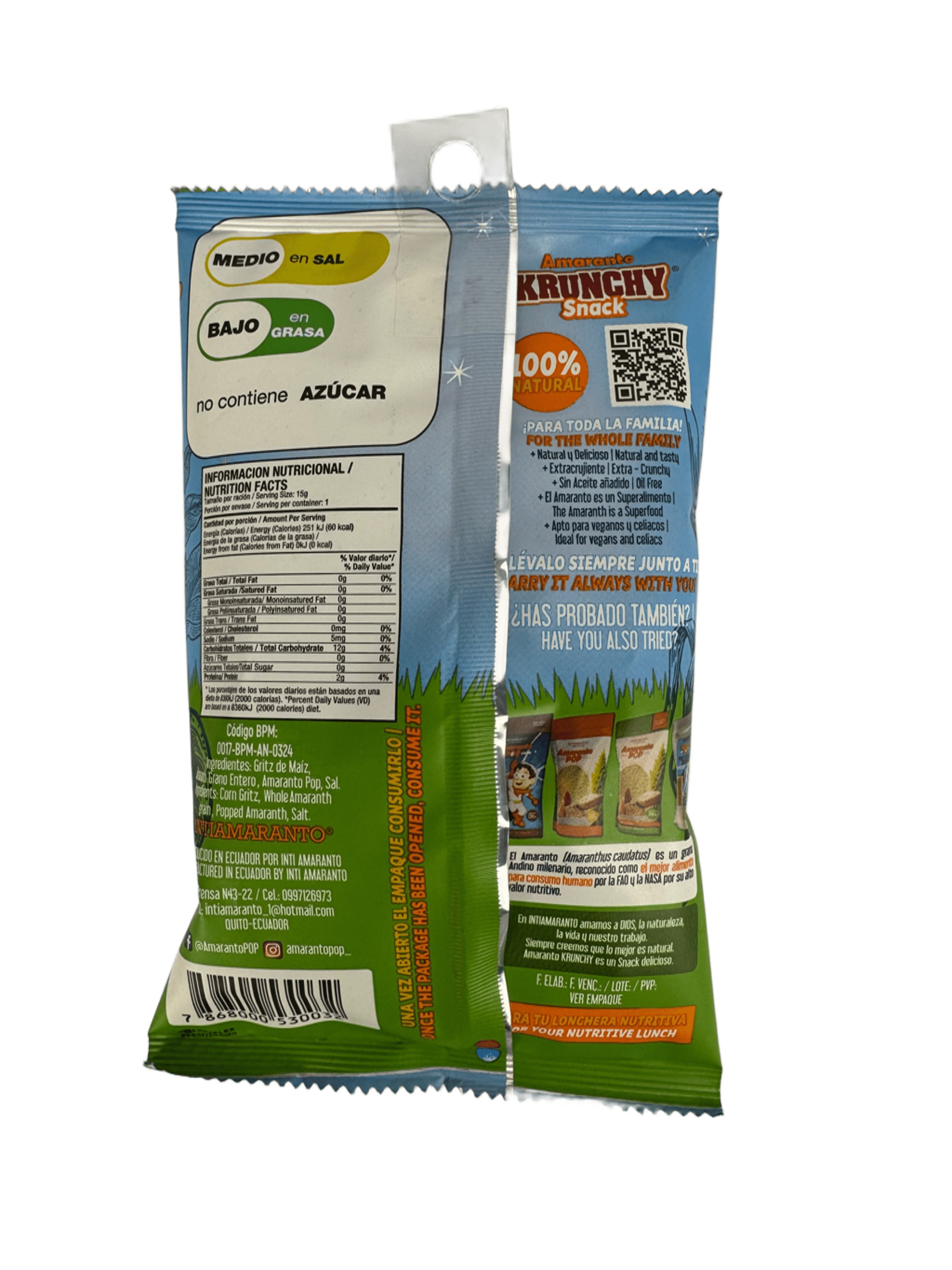 INTIAMARANTO - Snack amaranto Krunchy