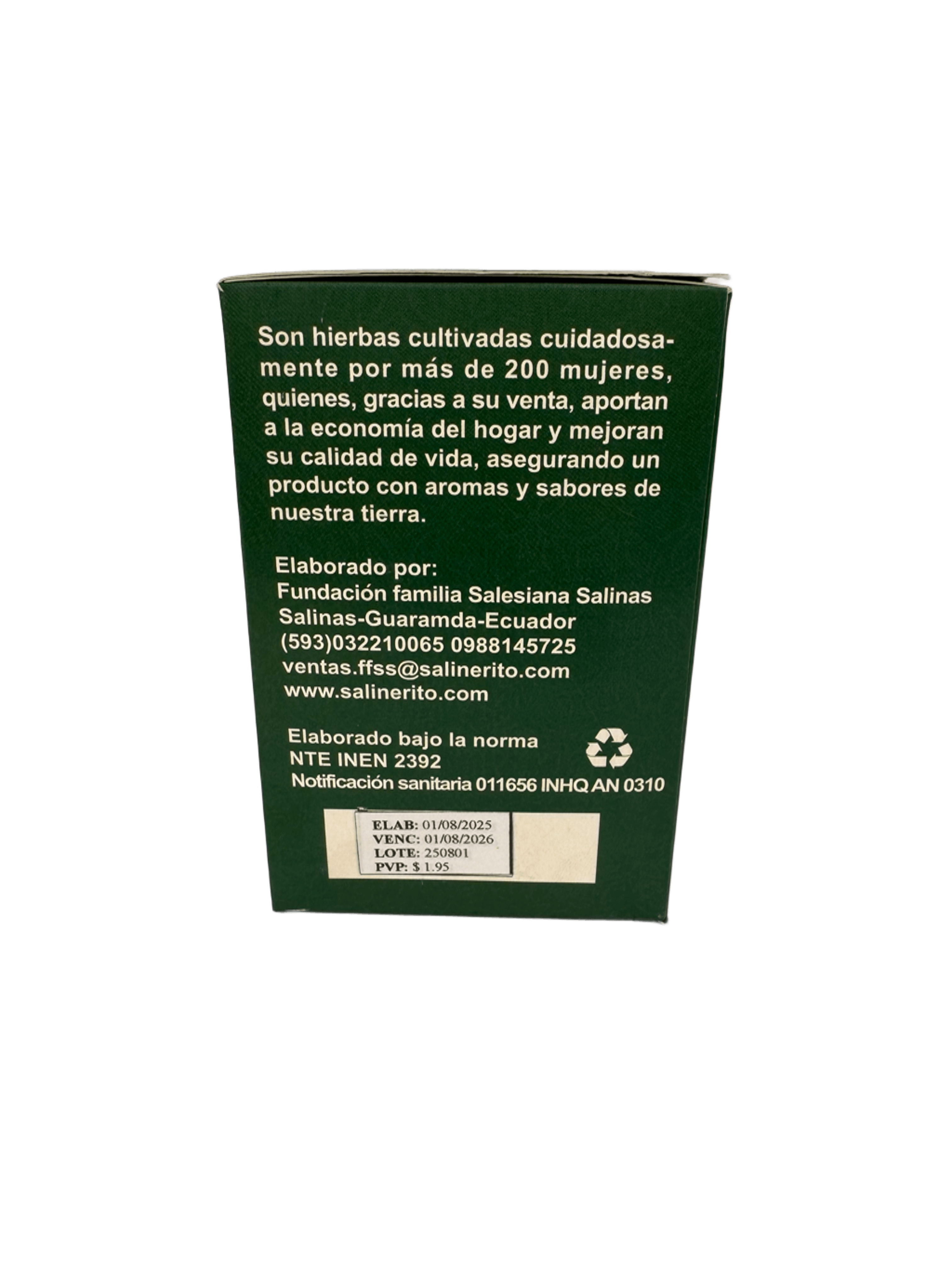 SALINERITO - Té de manzanilla, hierba luisa, menta y ataco