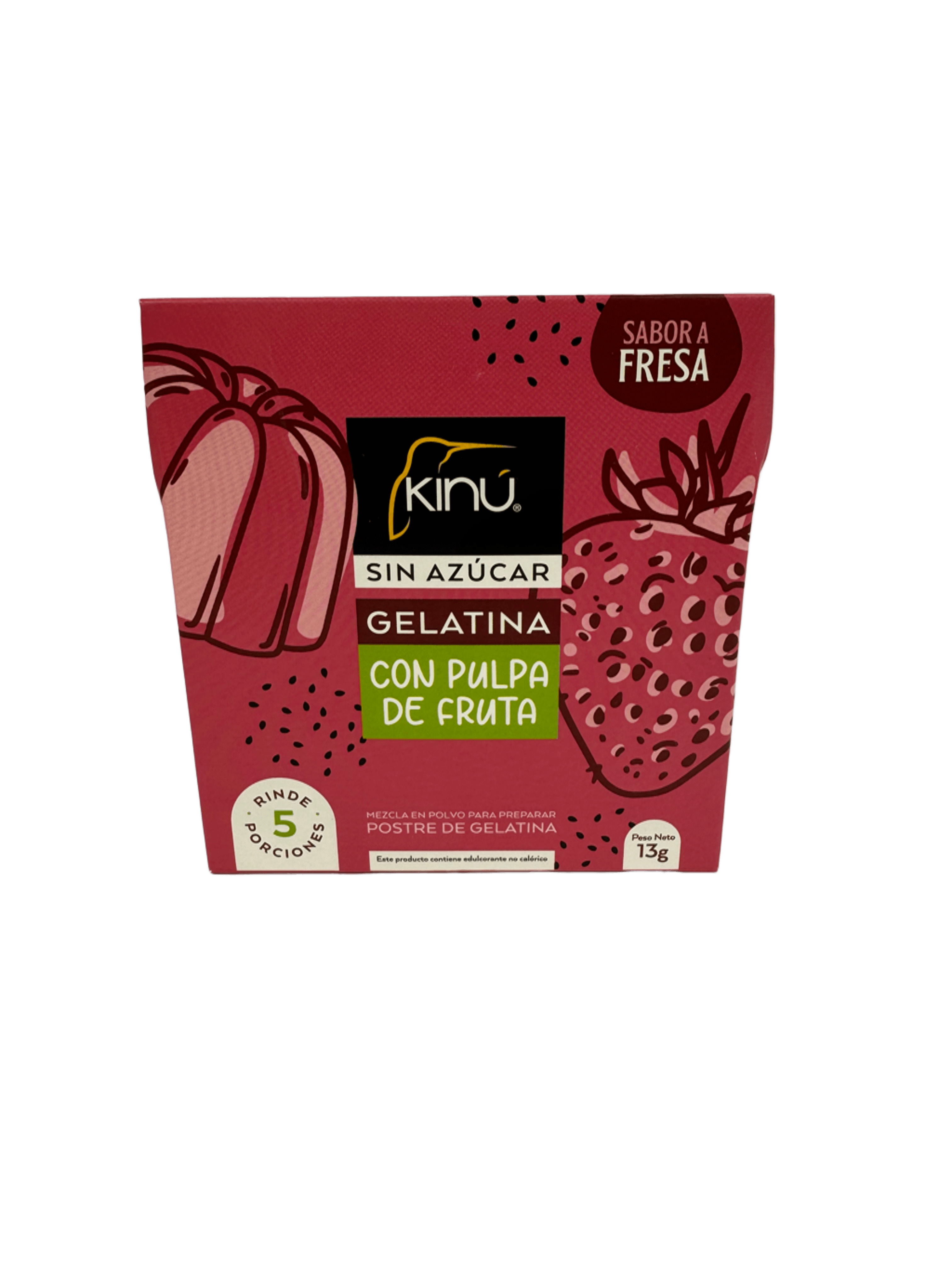 KINU - GELATINA de fresa con pulpa de fruta