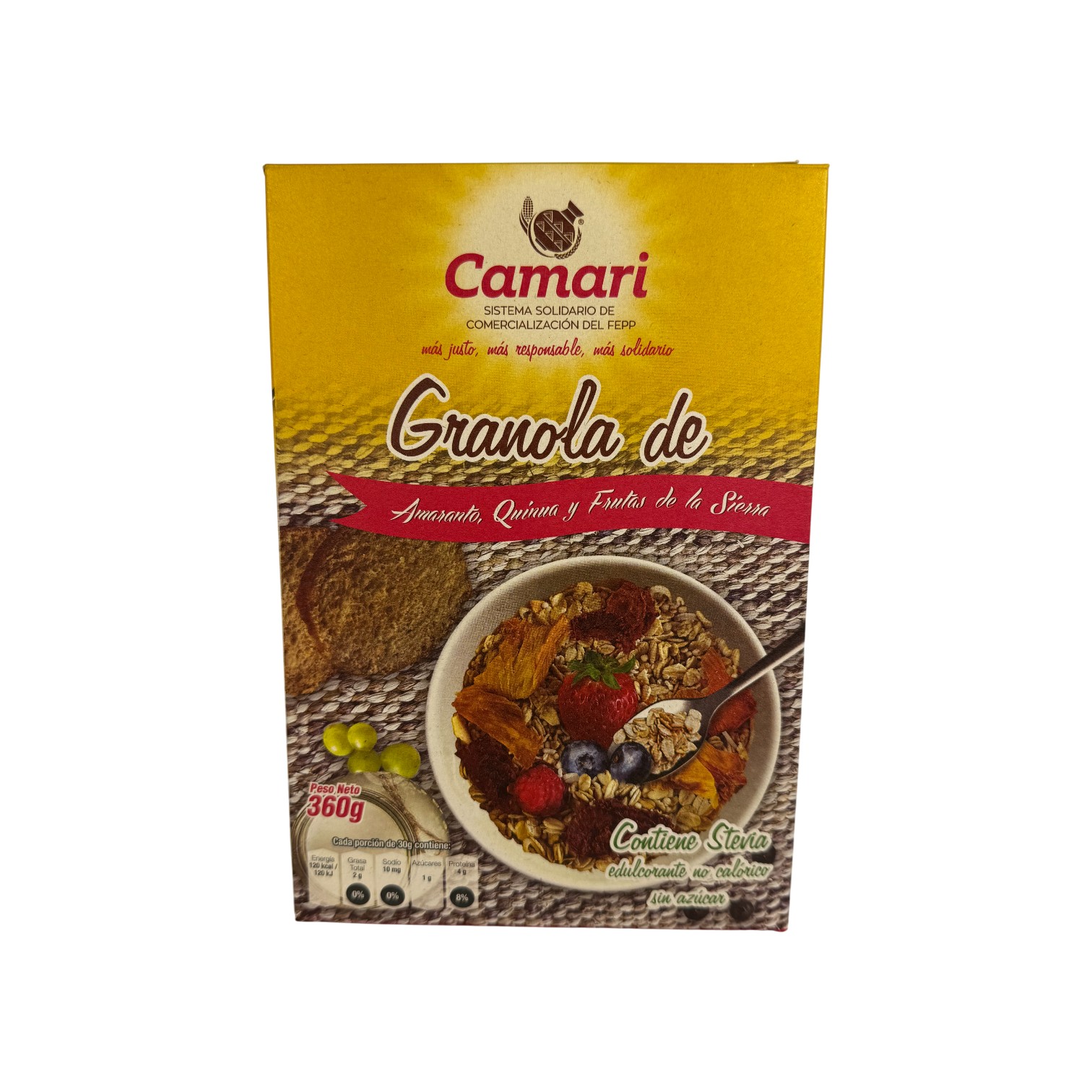 CAMARI - Granola de Amaranto quinua y Frutas de la sierra