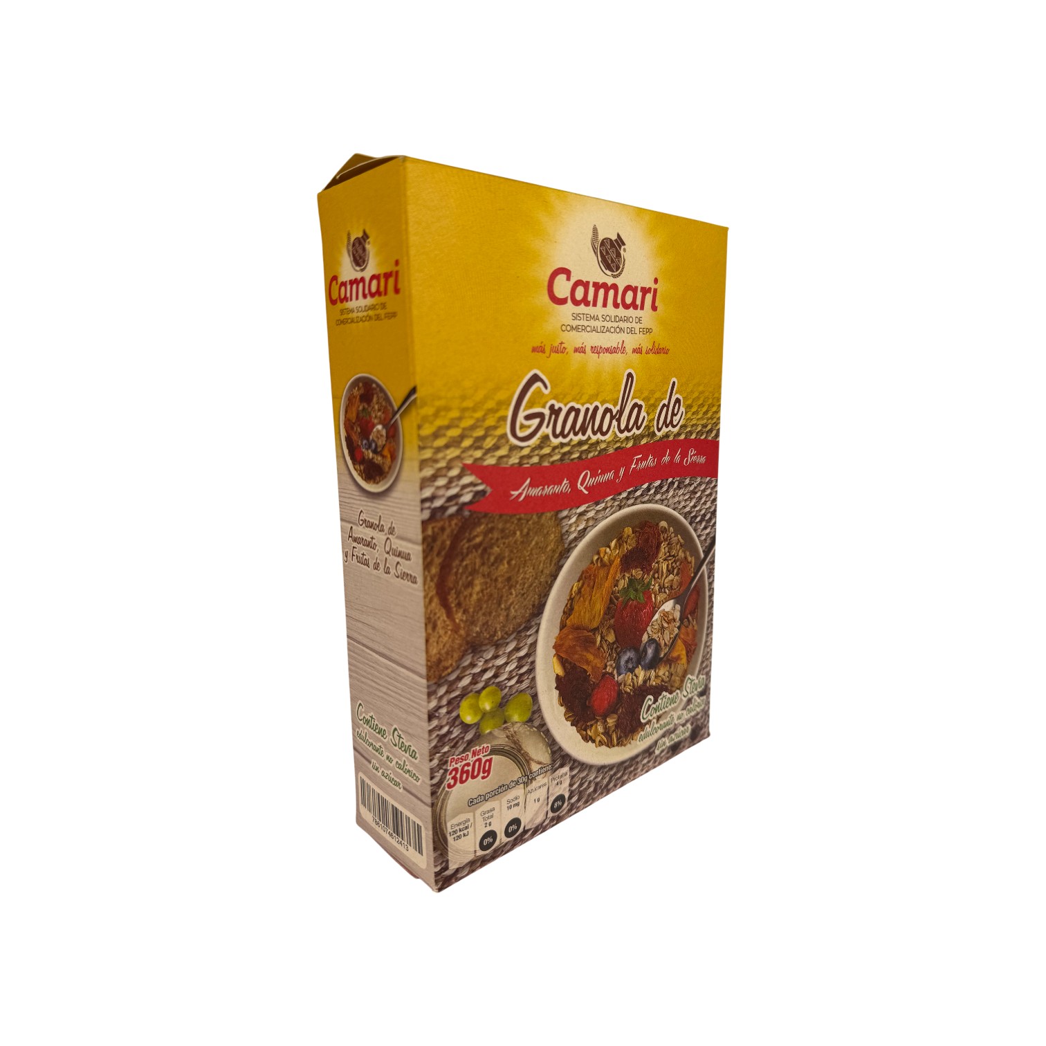 CAMARI - Granola de Amaranto quinua y Frutas de la sierra