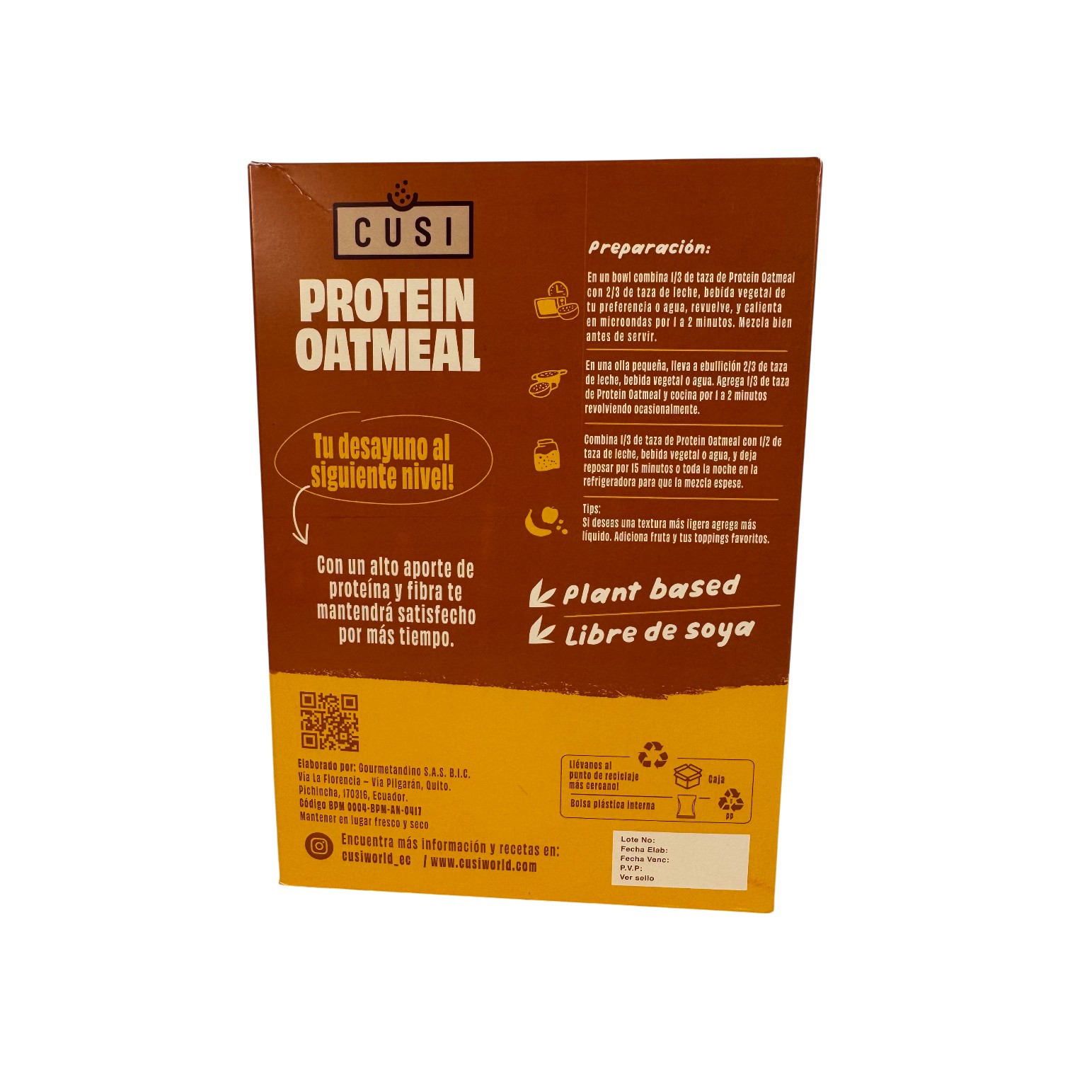 CUSI - Protein Oatmeal Maple Syrup