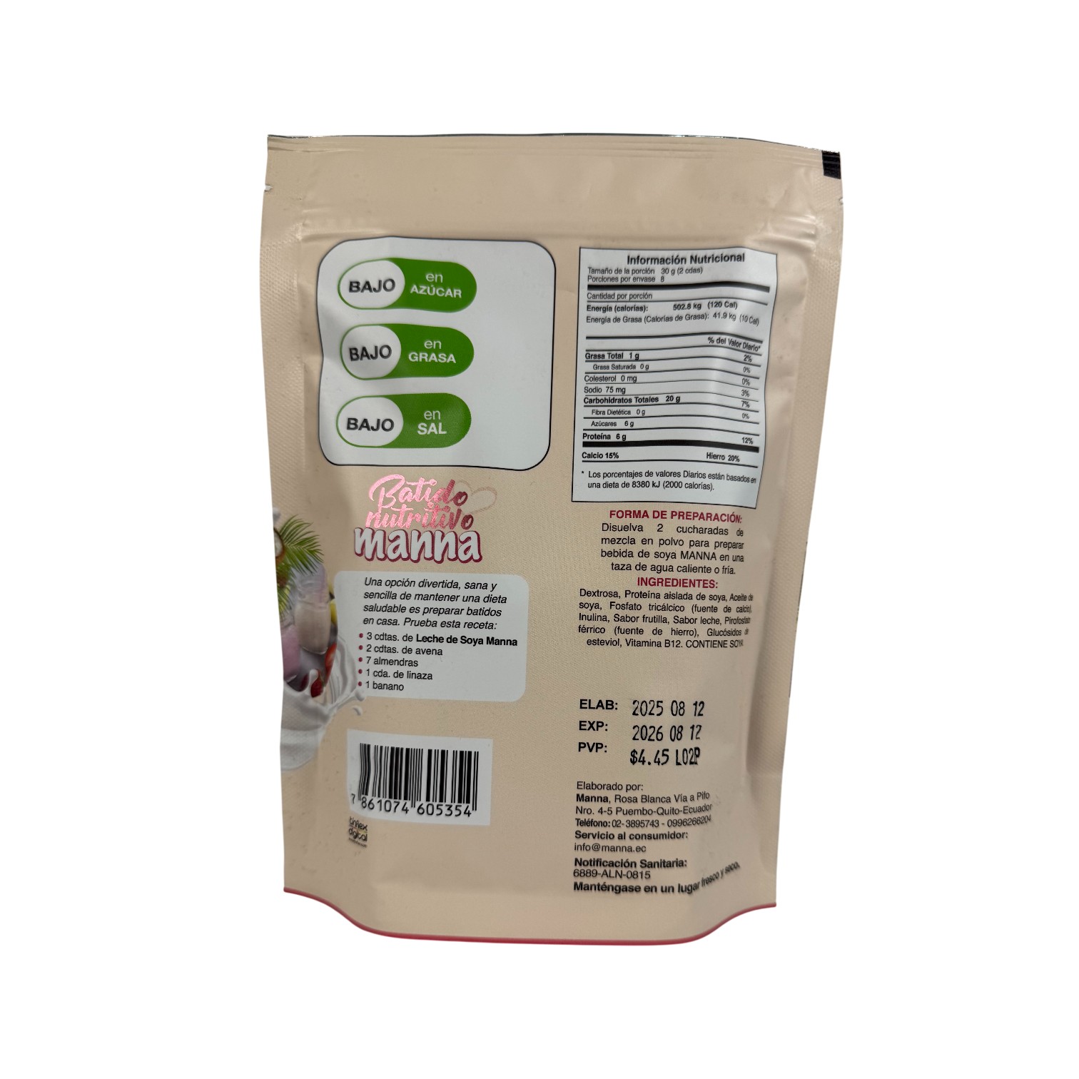 MANNA - Mexzcla en polvo de bebida de soya