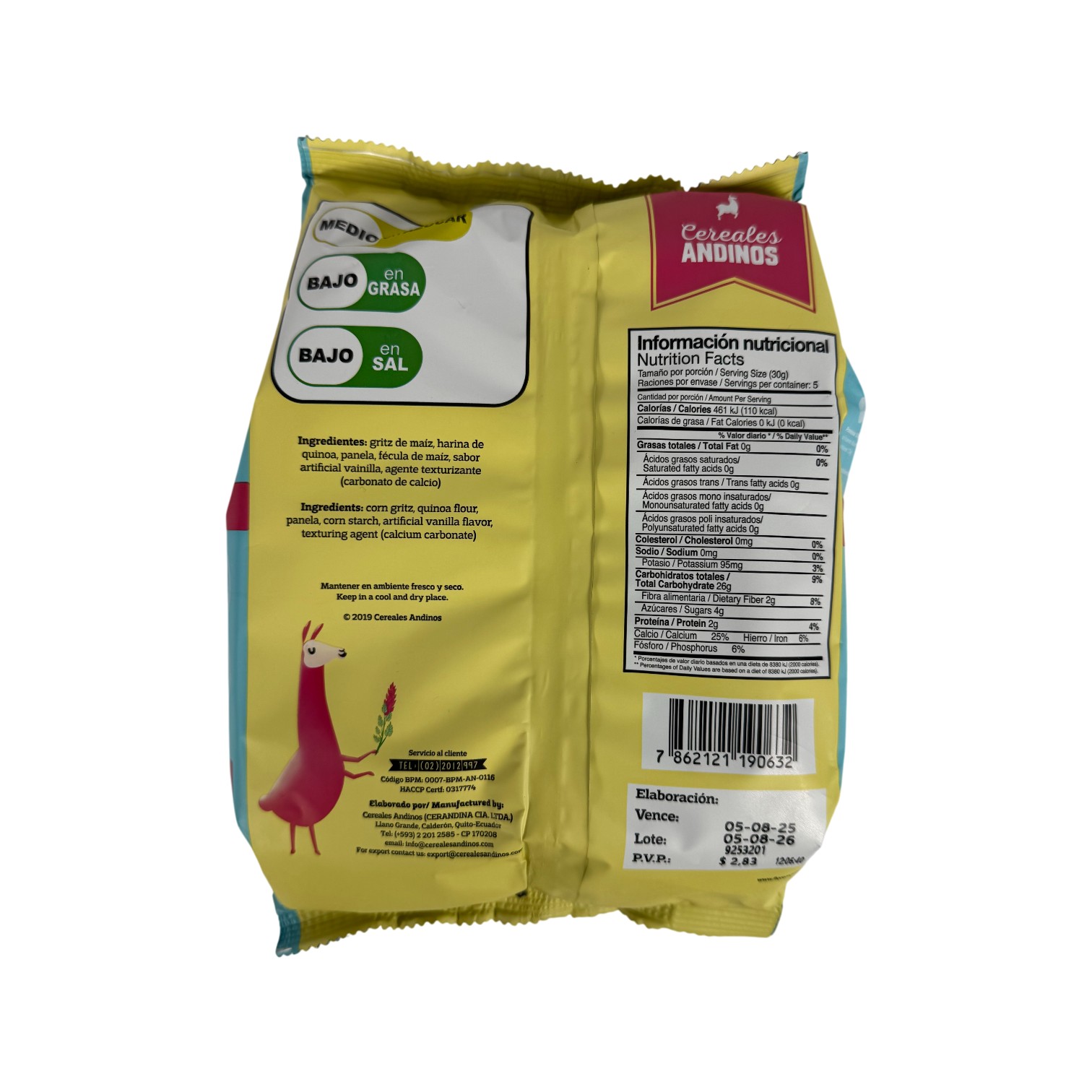 CEREALES ANDINOS - Snack de quinua vainilla