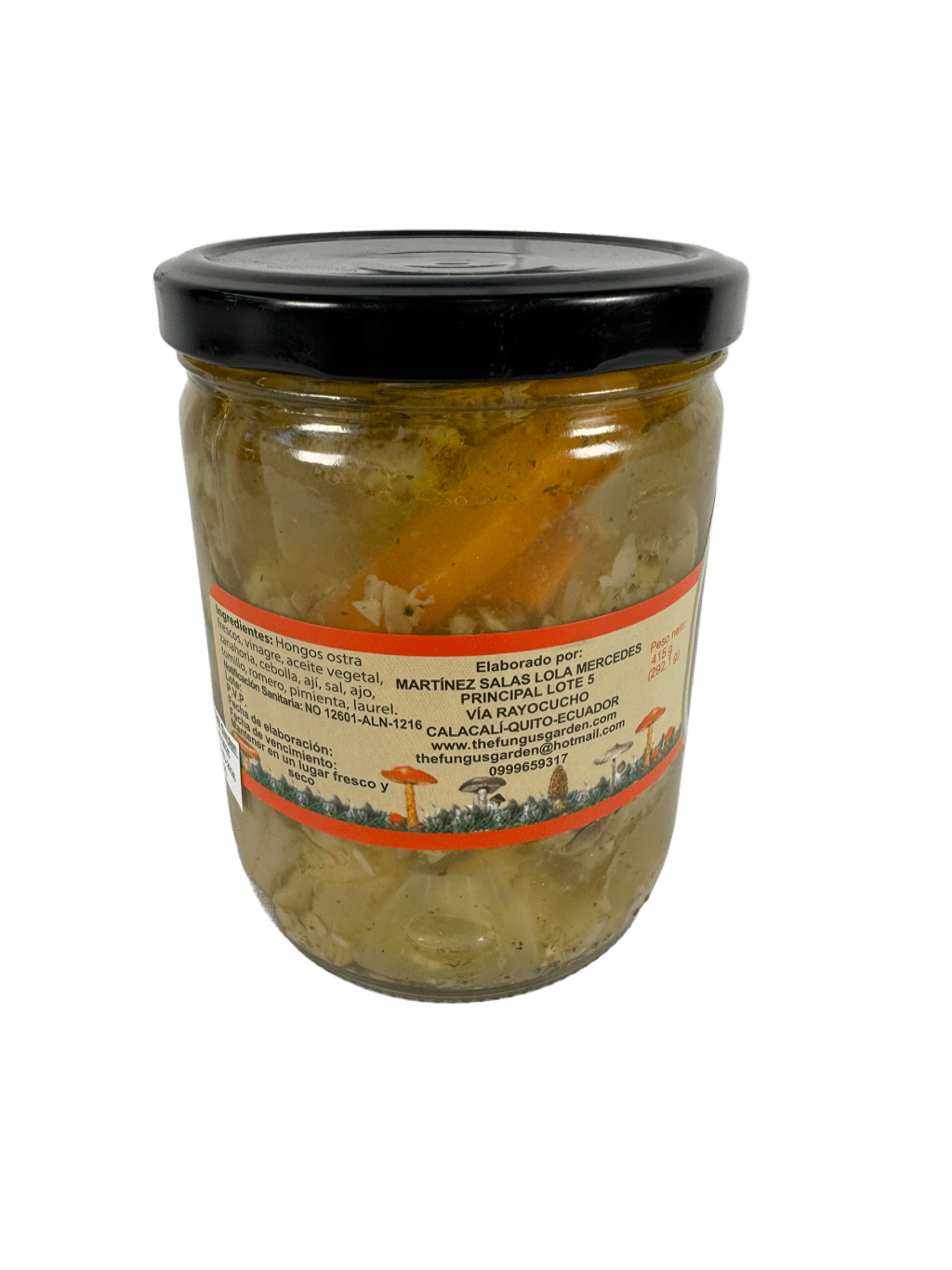 THE FUNGUS GARDEN- Hongos ostra cortados en escabeche con ají
