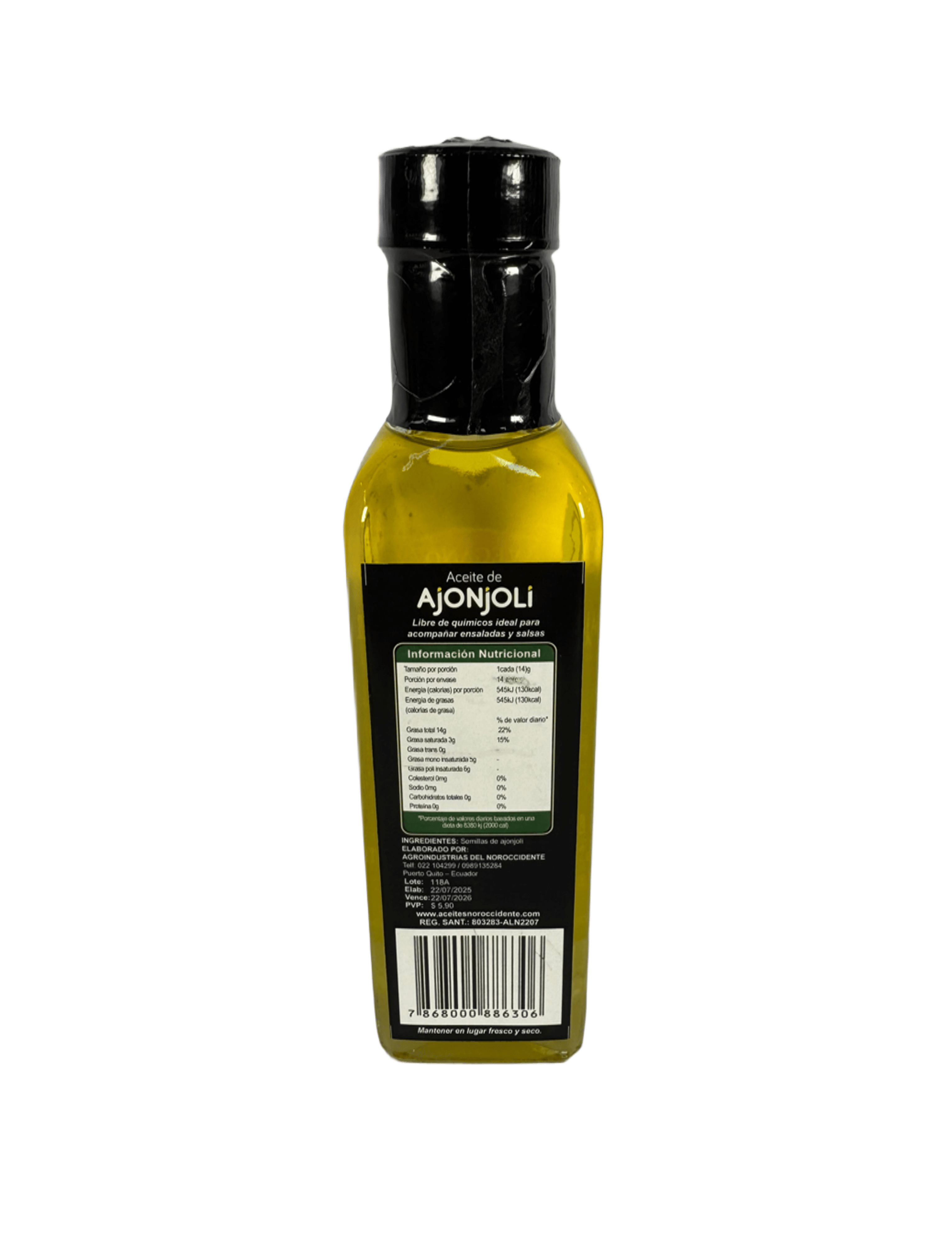 VEGANO - Aceite de ajonjolí