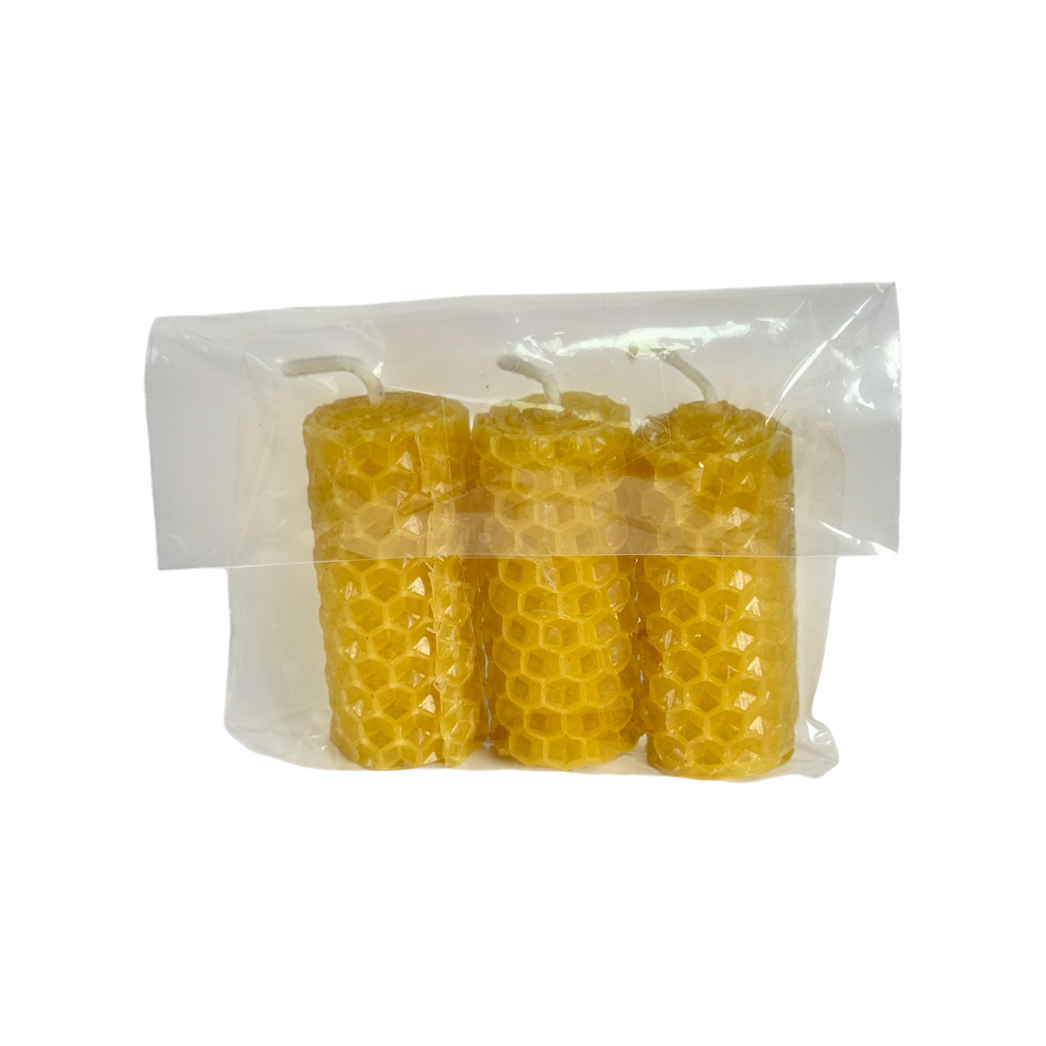 CAMARI - Paquete 3xVela de cera de abeja amarilla