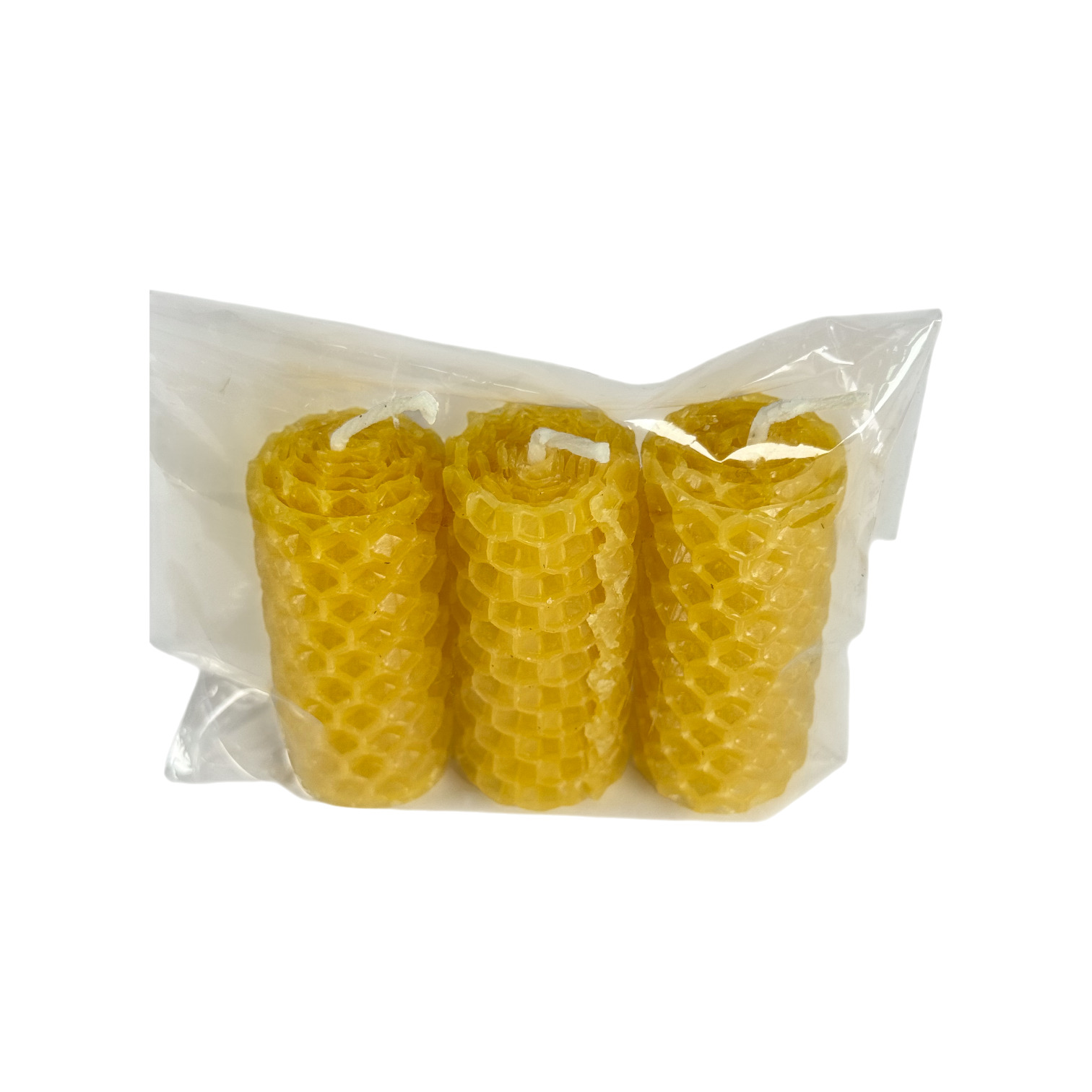 CAMARI - Paquete 3xVela de cera de abeja amarilla
