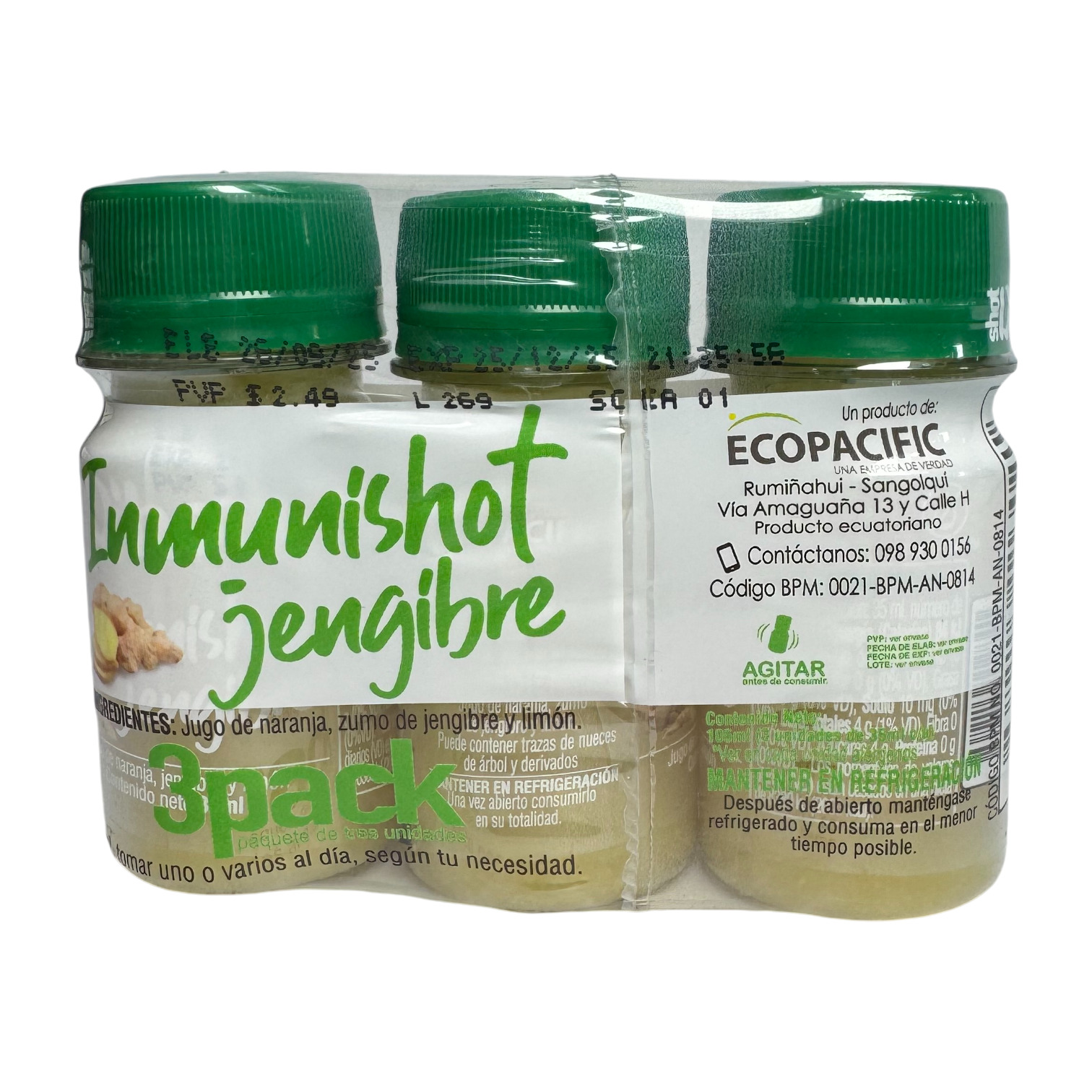ECOPACIFIC - Inmunishot Jengibre (3pack)