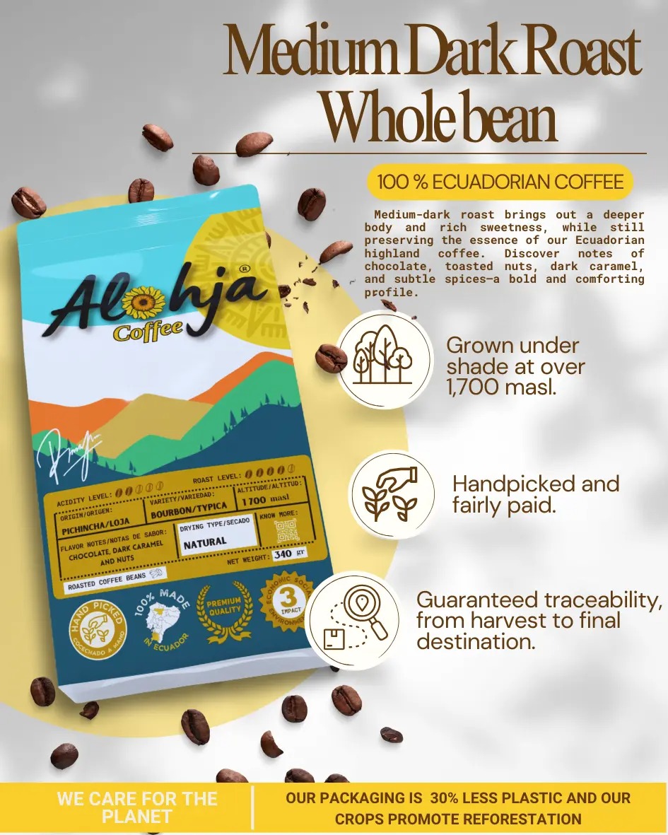 Café Premium - Grano tueste medio oscuro